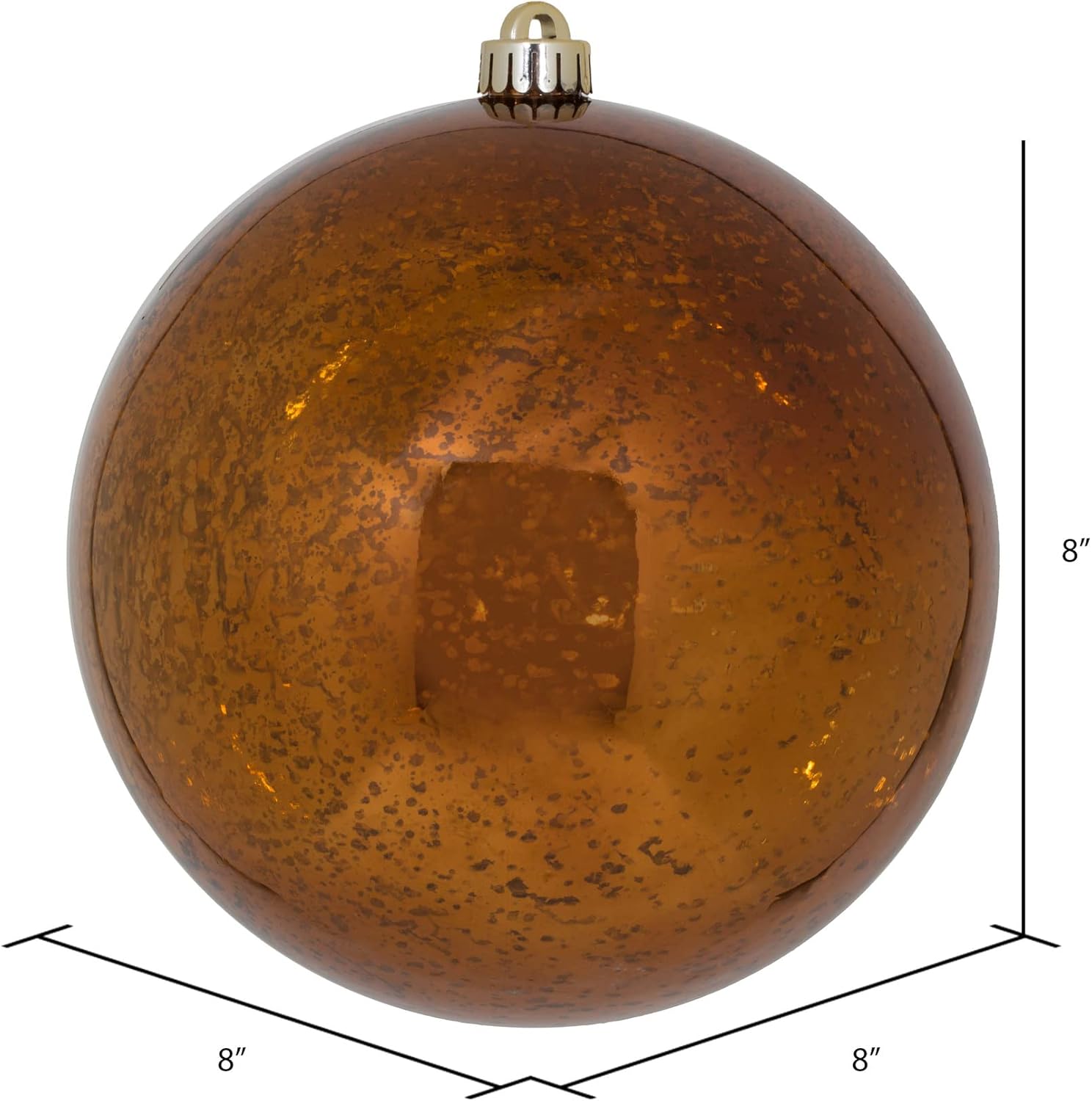 Vickerman 8 Inch Copper Mercury Ball Ornament