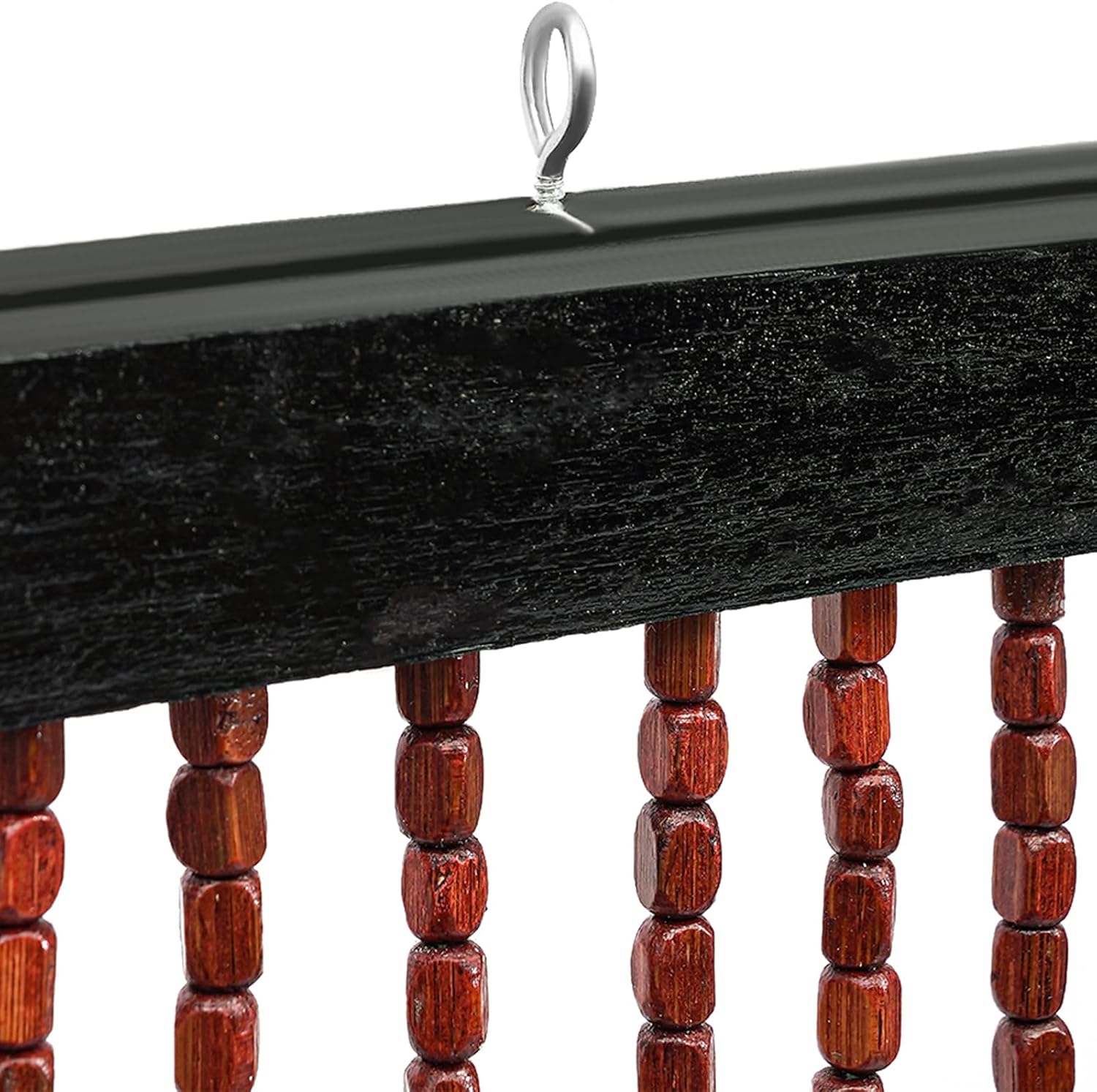 Natural Wood Bamboo Door Beaded Curtain with 52 Beads