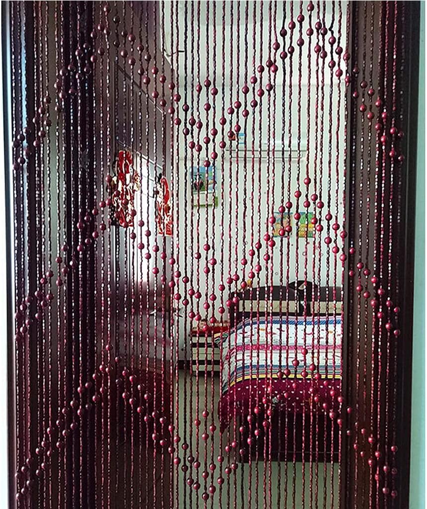 ZHOUXIAO Bamboo Wood Beaded Curtain for Doorways