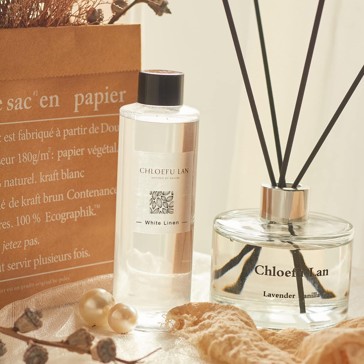 Chloefu LAN Fresh Linen Reed Diffuser Refill 200ml