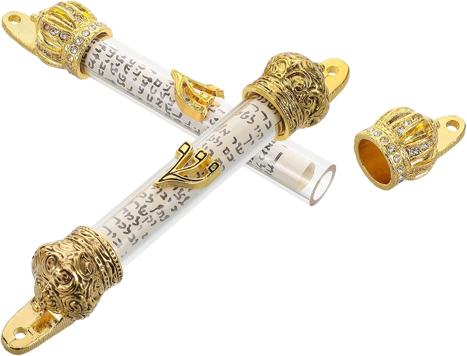 LUOZZY 2pcs Metal Mezuzah with Scroll Door Decor