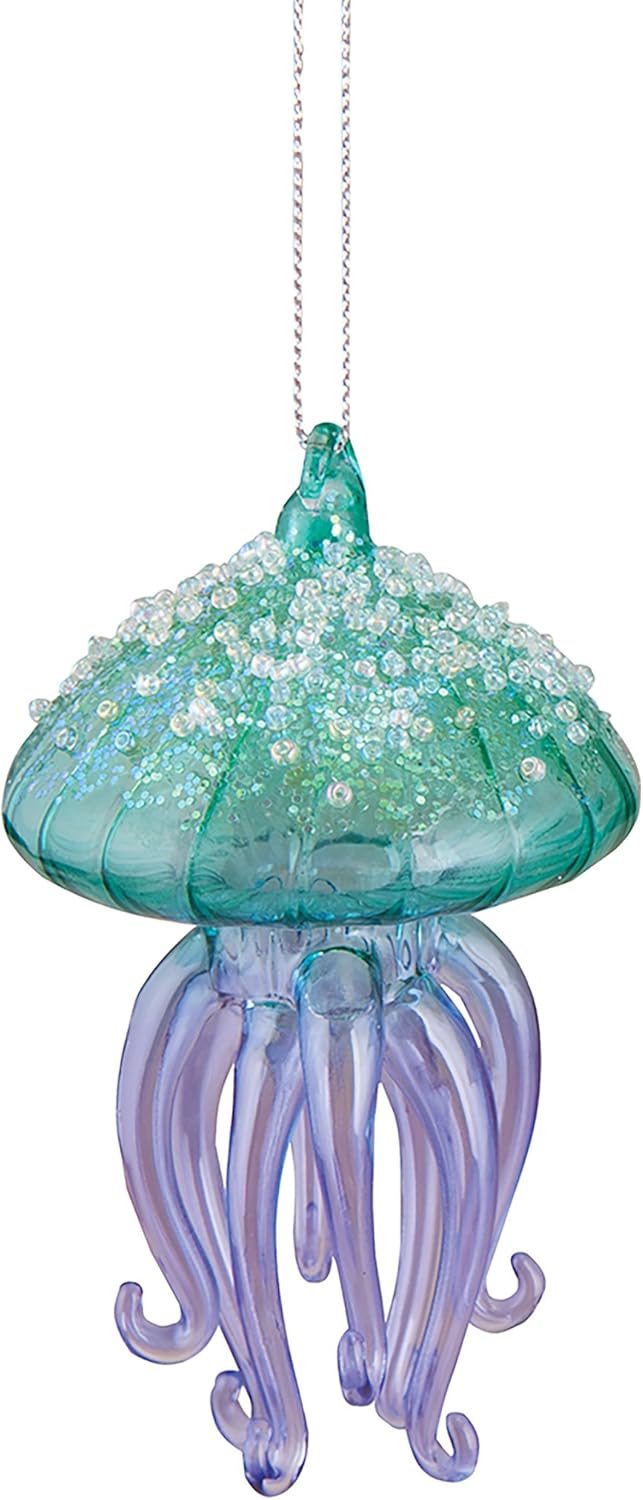 Gallerie II 5 Inch Premium Glass Jellyfish Ornament