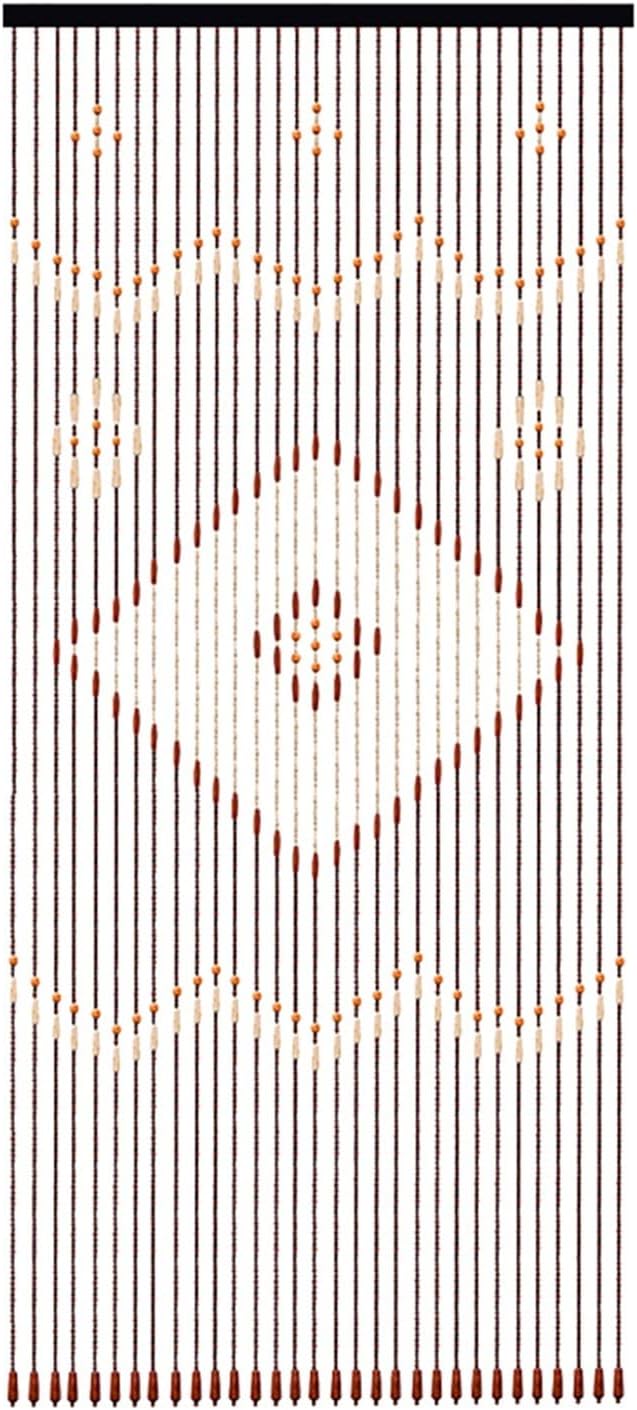 Wood Beaded Curtain with 31 Lines for Home Decor