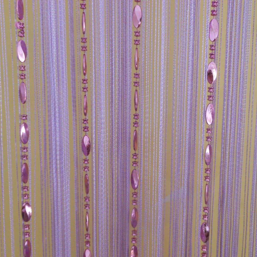 Tangpan 100cmx200cm Purple Beaded Decorative Curtain