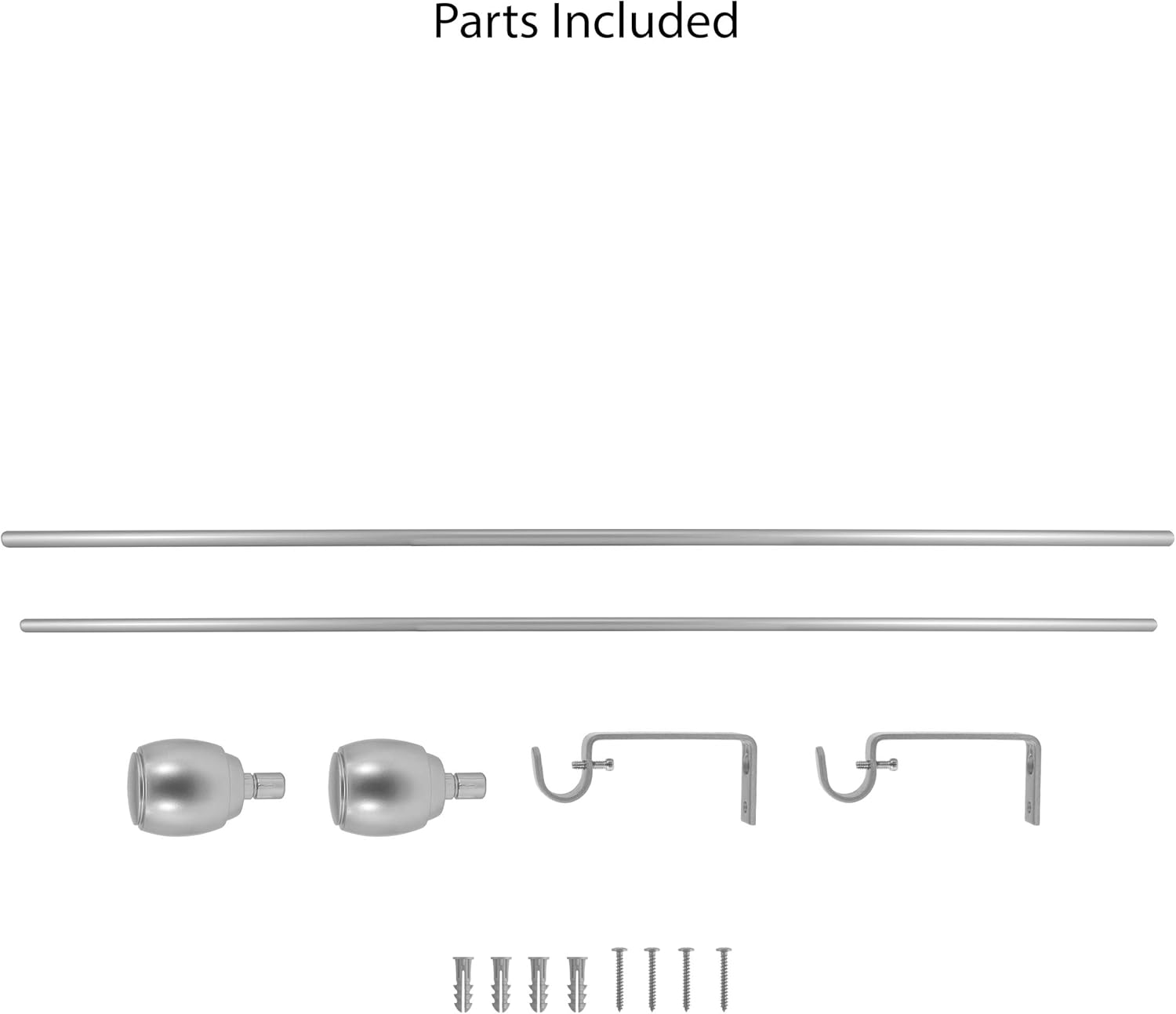Decopolitan 5 8 Inch Cap Curtain Rod Set Black