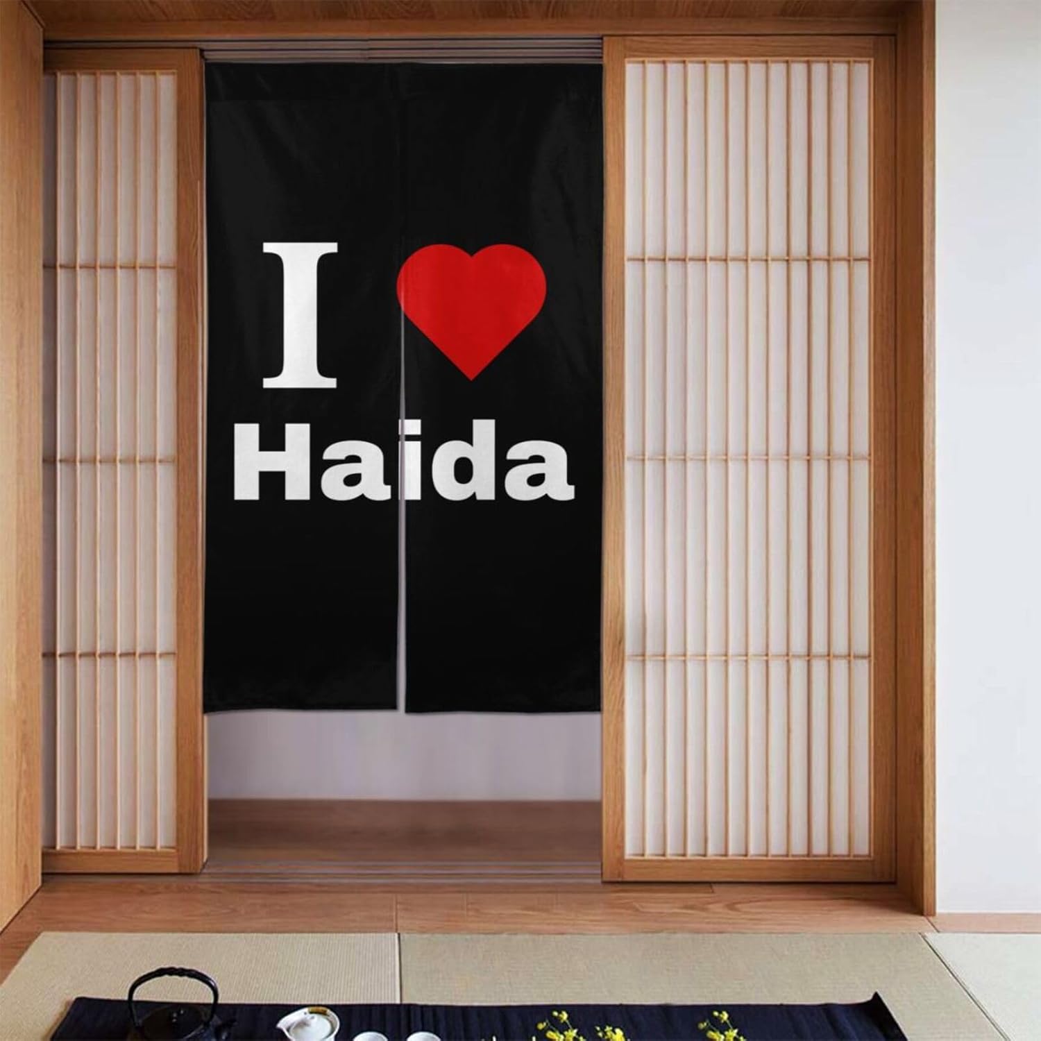 I Love Haida Blackout Curtains Doorway Panels 34x56in