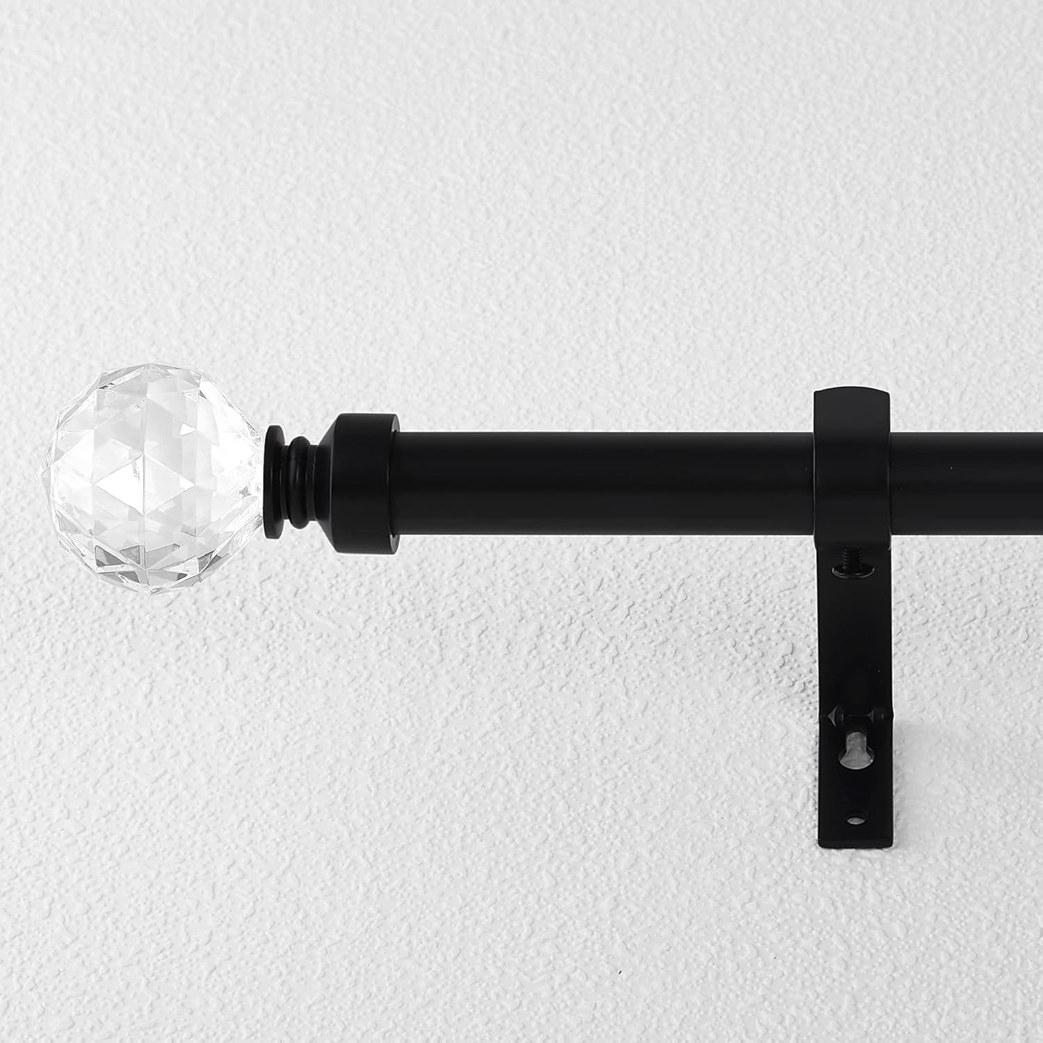 NICETOWN Adjustable Curtain Rods 28-48 Inch Matte Black