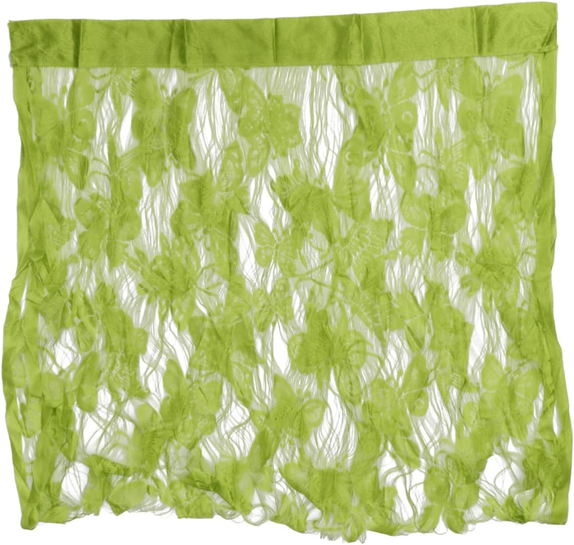 PRETYZOOM Green Strip Tassel Curtain Room Divider for Privacy and Natural Light