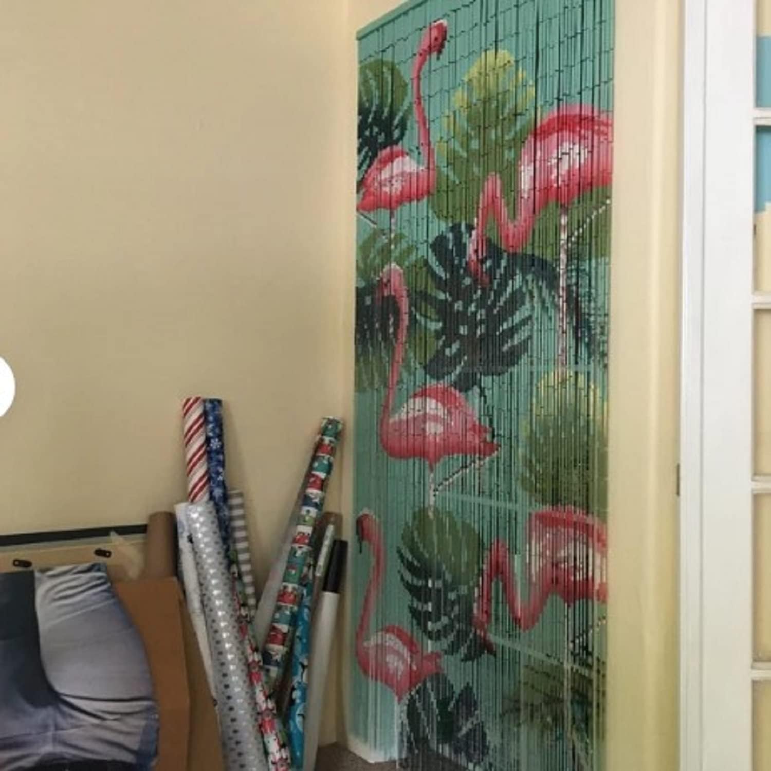 Flamingo Beaded Curtain for Doorway 90 Strands