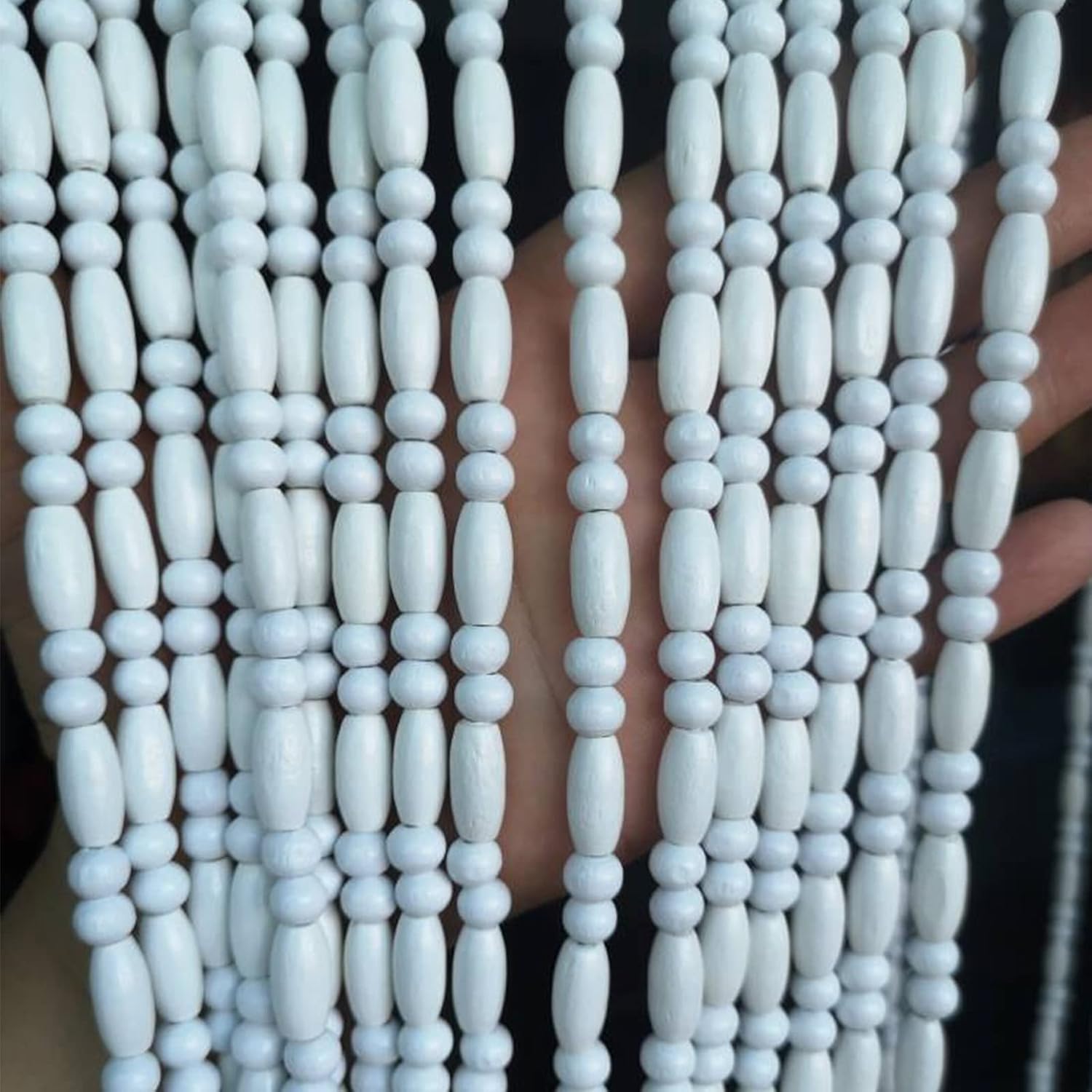 Natural Wood Beaded Curtain for Living Room and Bedroom