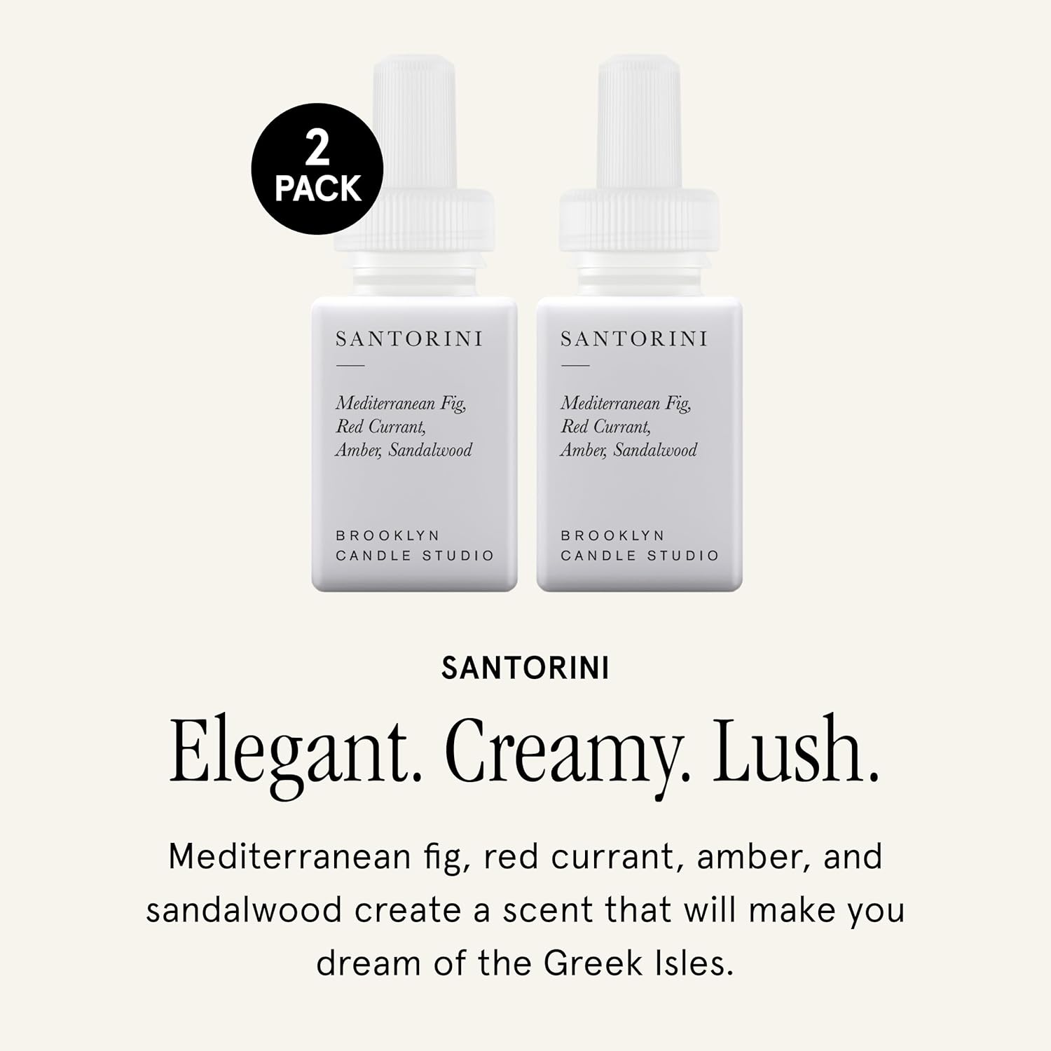 Pura Brooklyn Candle Studio Home Scent Refill 2 Pack Santorini