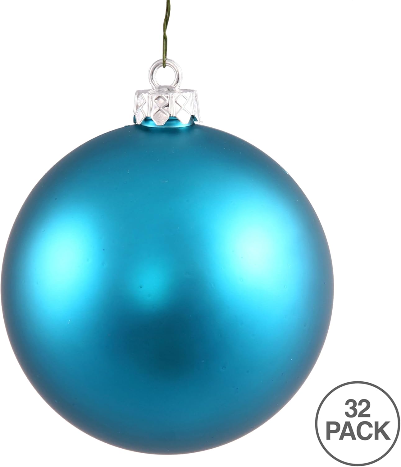 Vickerman 3 Inch Turquoise Matte Ball Ornament 32 per Box