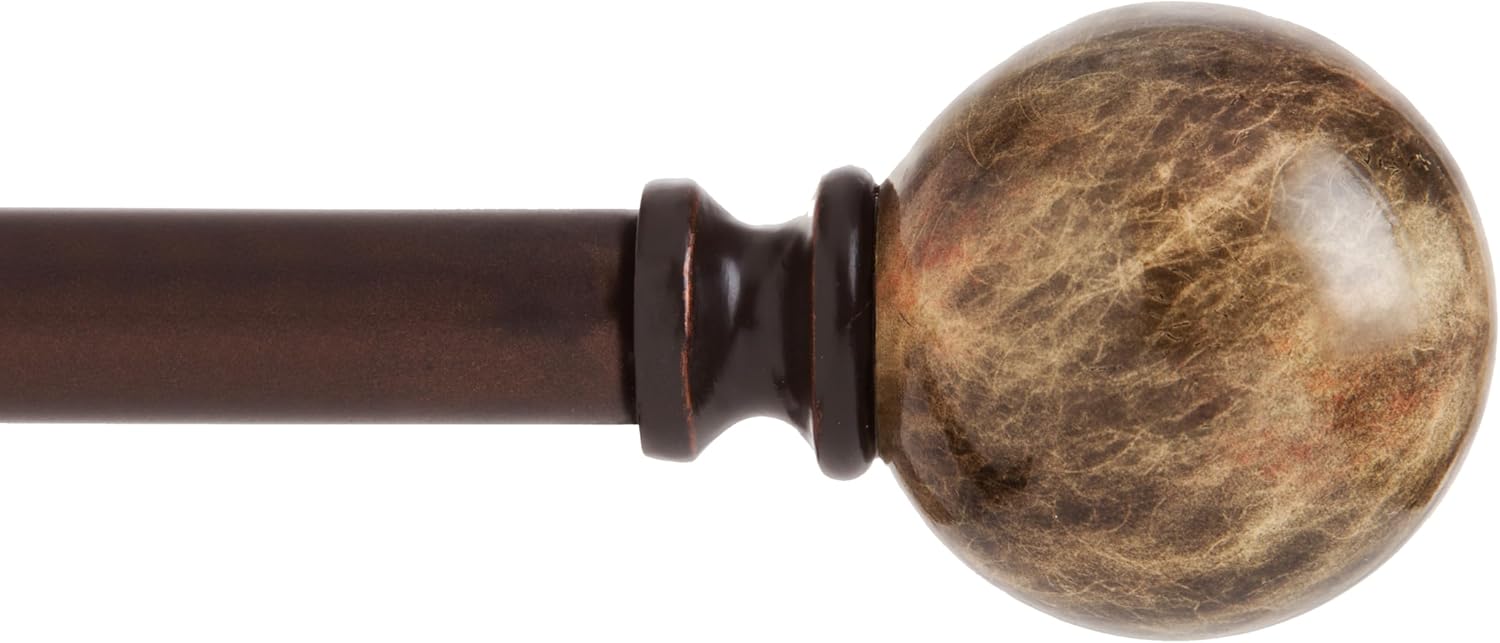 Kenney KN80437 Marble Ball End Window Curtain Rod