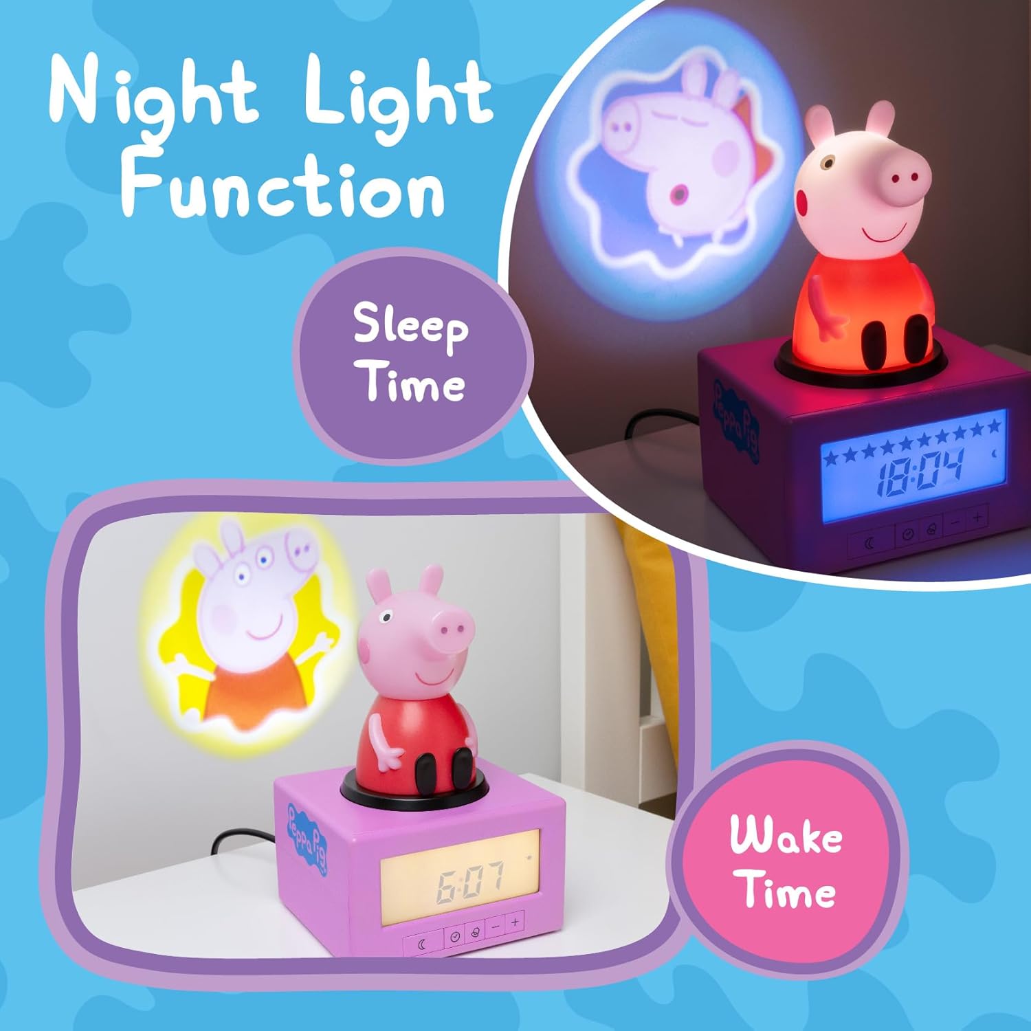 Paladone Peppa Pig Sleep Training Alarm Clock