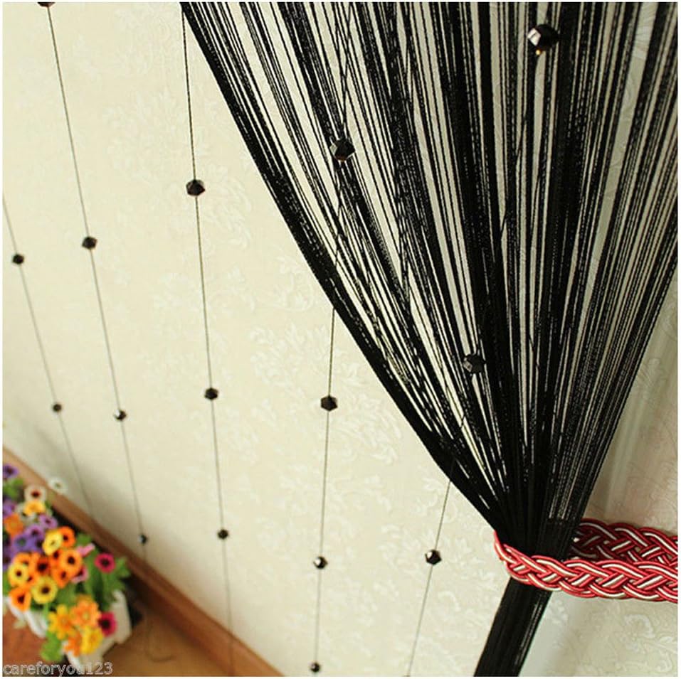 FUT String Tassel Crystal Beads Curtain Panel 1x2m