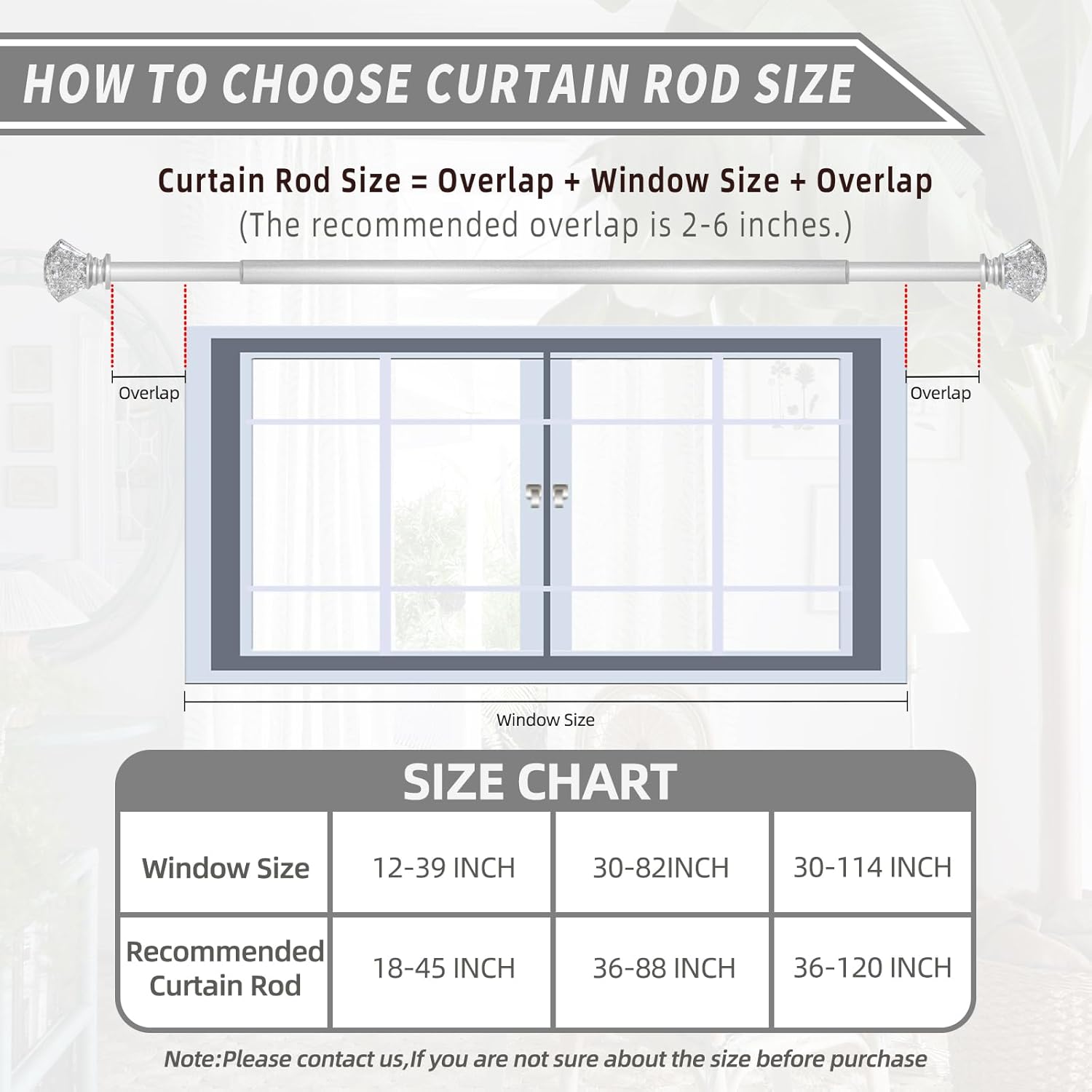 Silver Diamond Curtain Rods 36-88 Inches Adjustable Single Rod