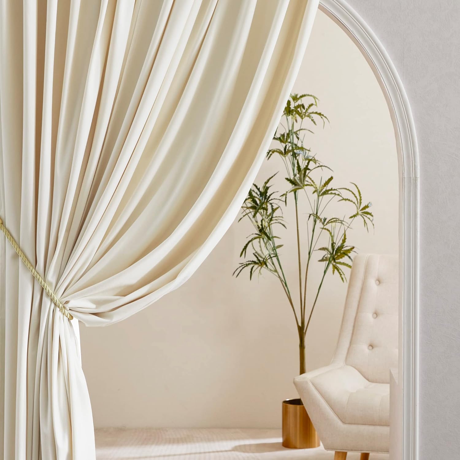 PONY DANCE Velvet Curtains 84 Inch Set of 2 for Living Room