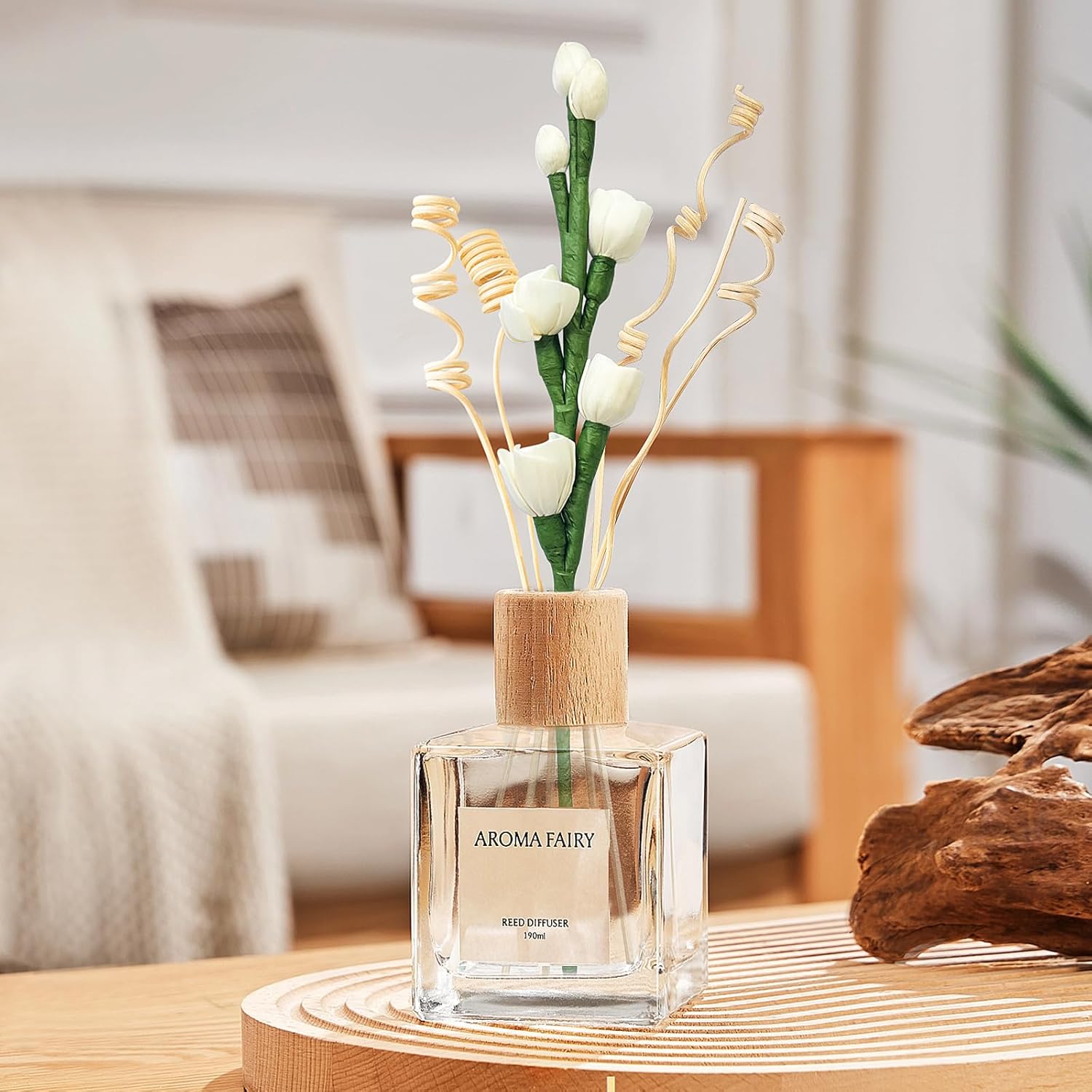 Reed Diffuser Sticks Set with Natural Flowers