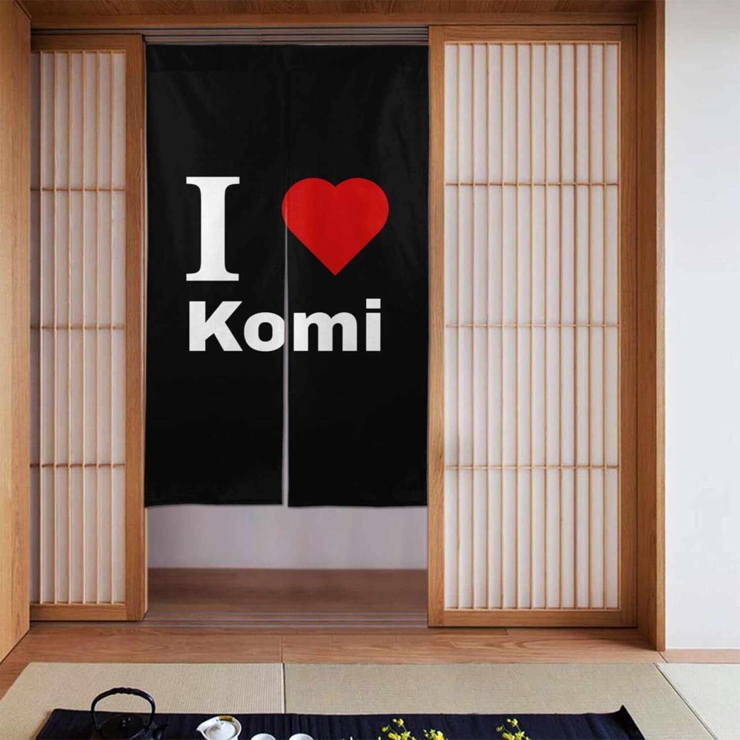 I Love Komi Blackout Curtains for Doorway 34x56in