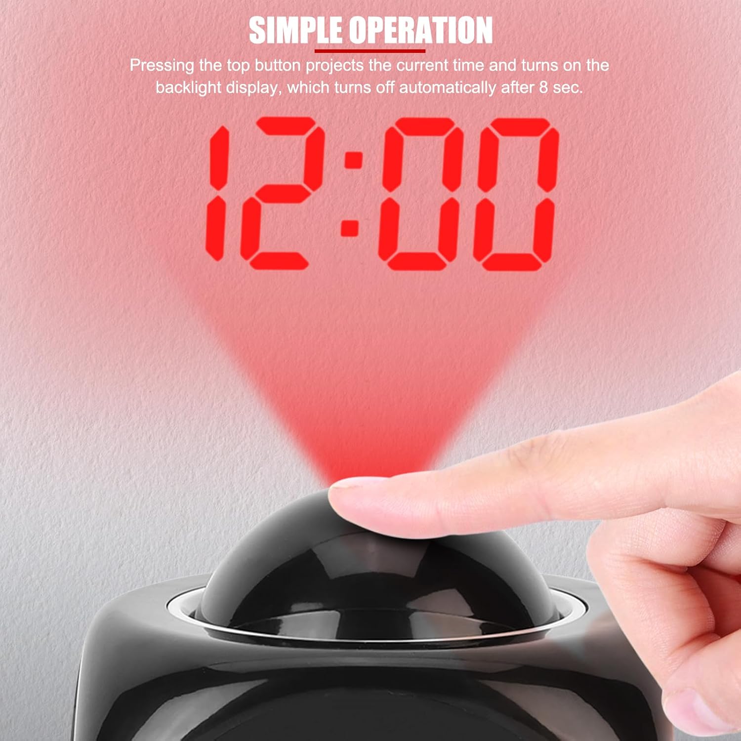 EVTSCAN Multifunctional Digital Alarm Clock with Temperature Display and Voice Time