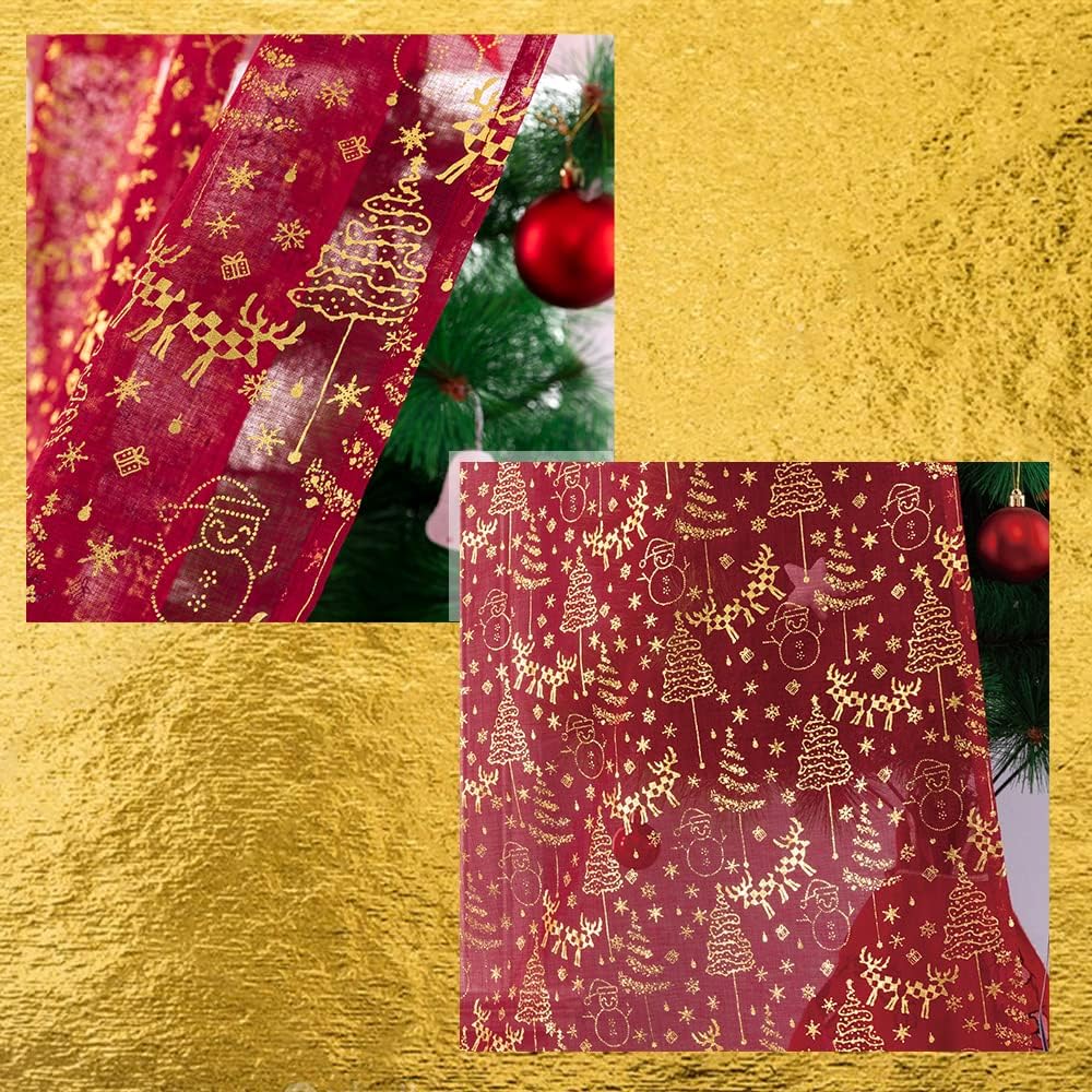 XTMYI Sparkle Christmas Curtains 84 Inch 2 Panels Set