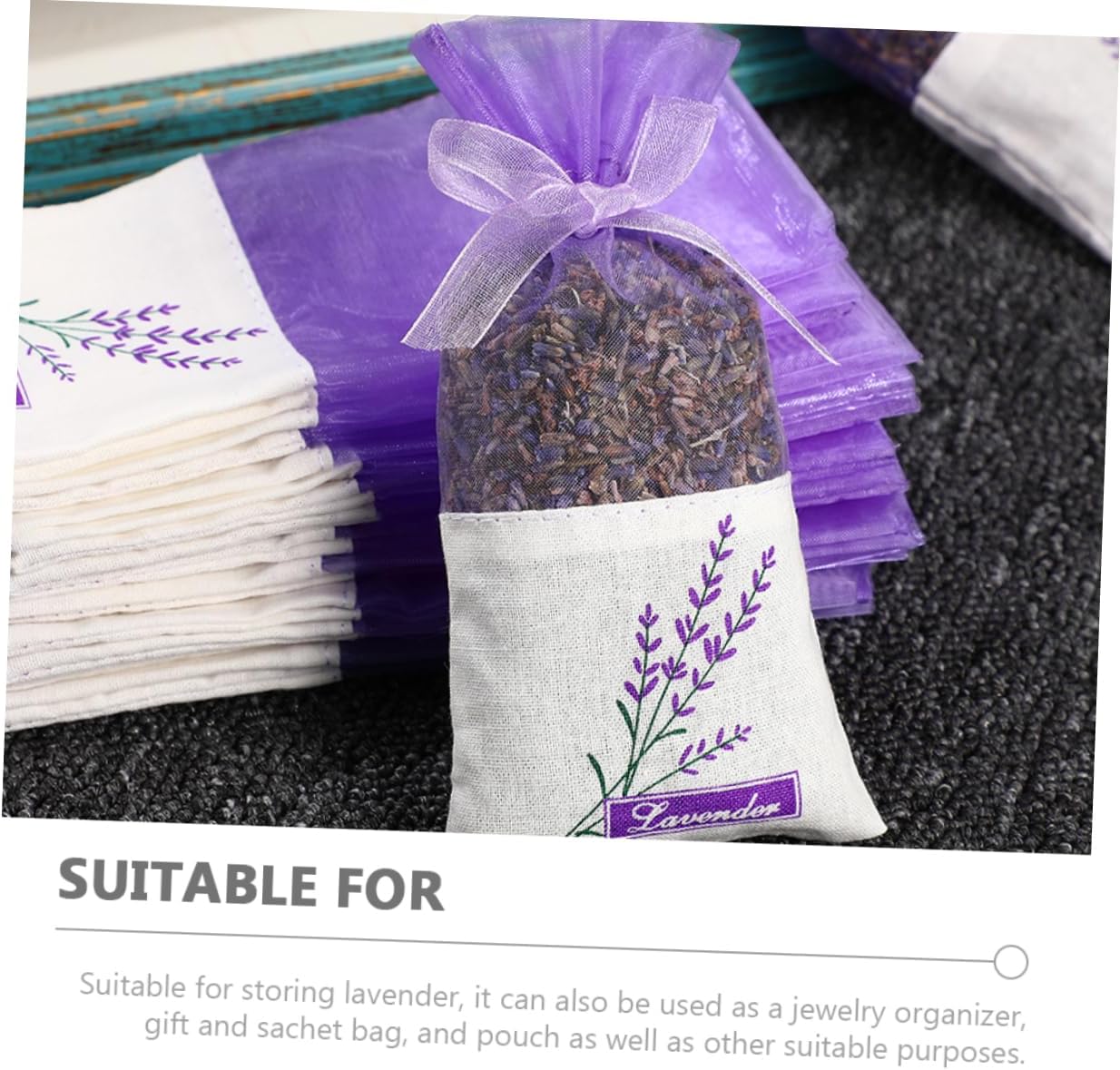 Sosoport 50pcs Lavender Sachet Bags for Home and Car Storage