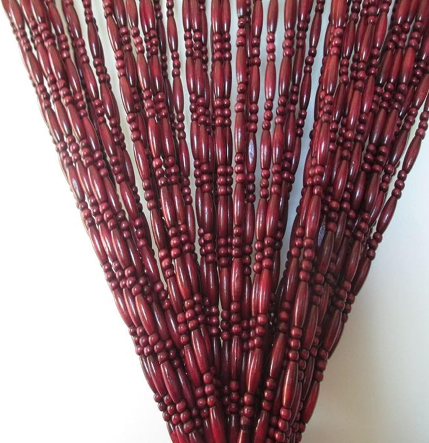 Wooden Beaded Door Curtain with 55 Strands