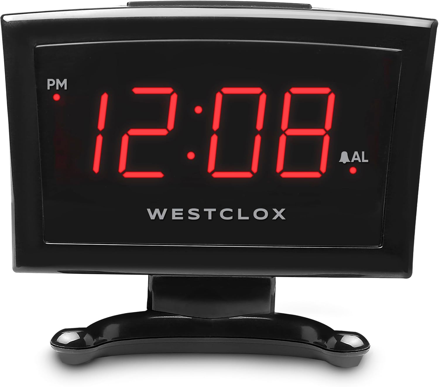Westclox Plasma LED Alarm Clock for Adults with USB-C Charging