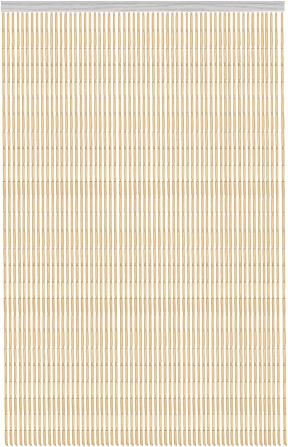 STRMAX Natural Bamboo Beaded Curtain Panel