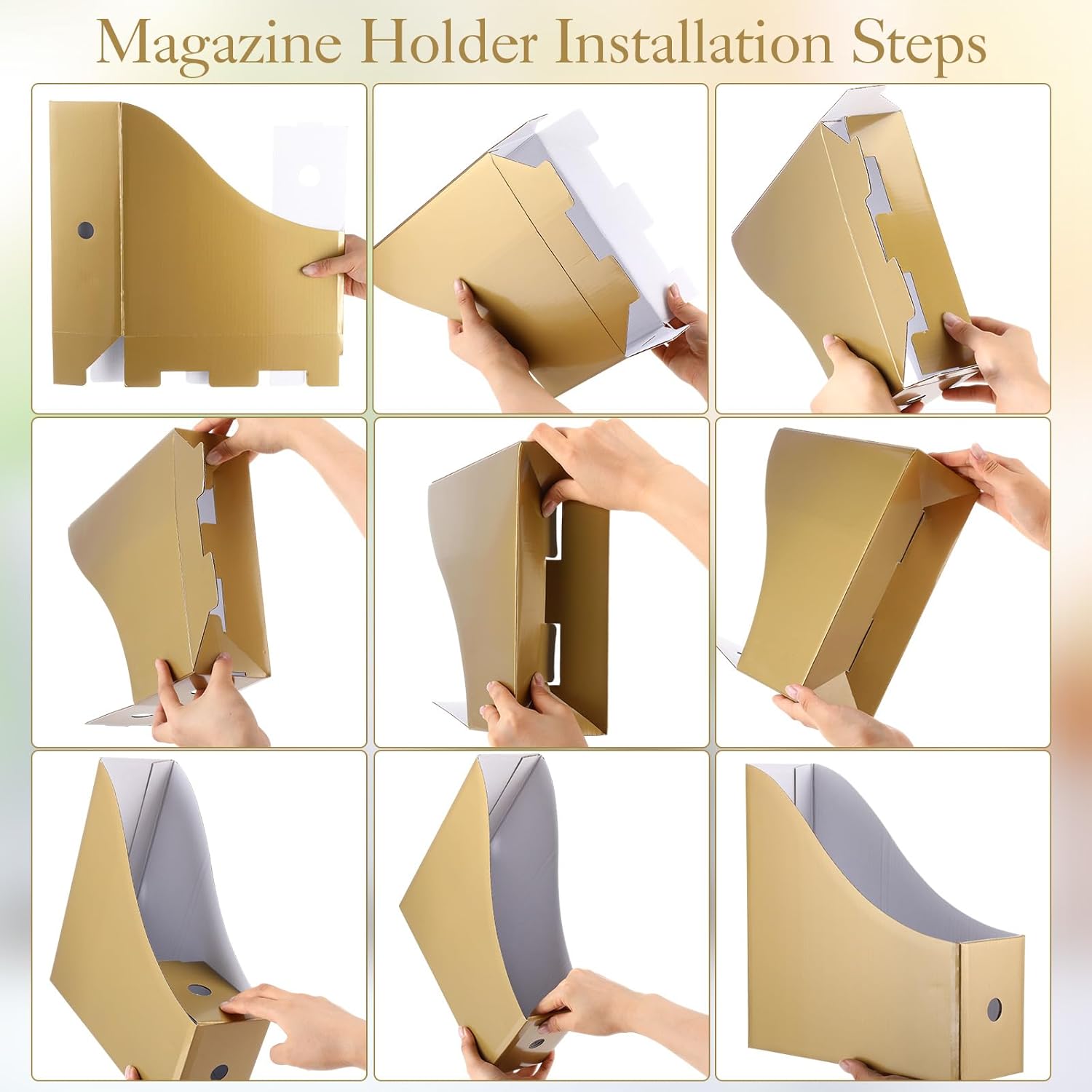 Pasimy 8 Pack Foldable Magazine Holders