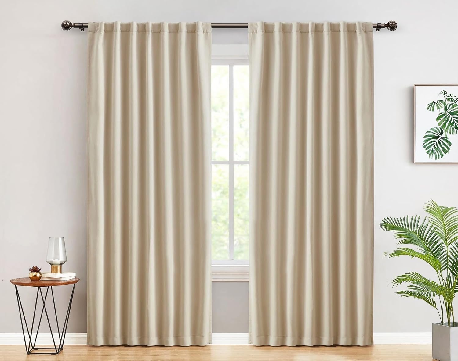 HOTOZON Curtain Rod 32-58 Inch Antique Bronze