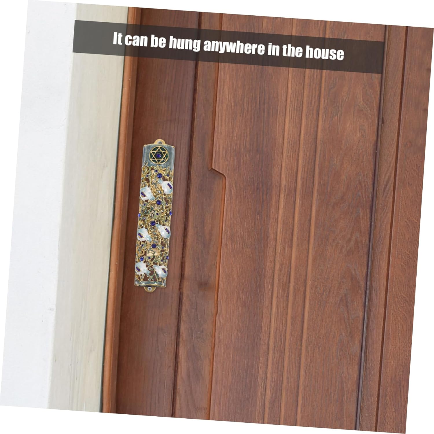 Wakauto Mezuzah Door Accent with Blessing Scripture