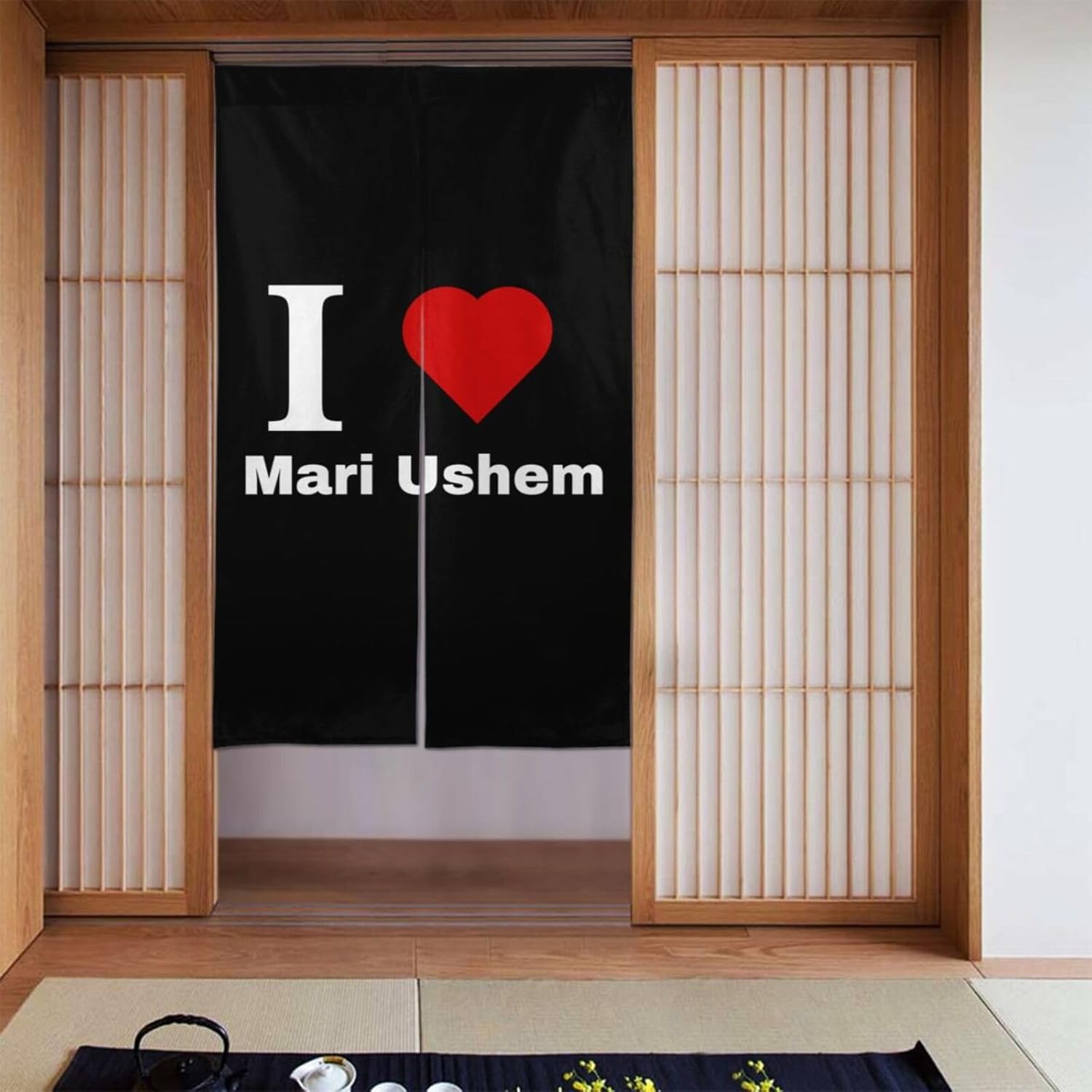 I Love Mari Ushem Blackout Curtains for Doorways and Windows