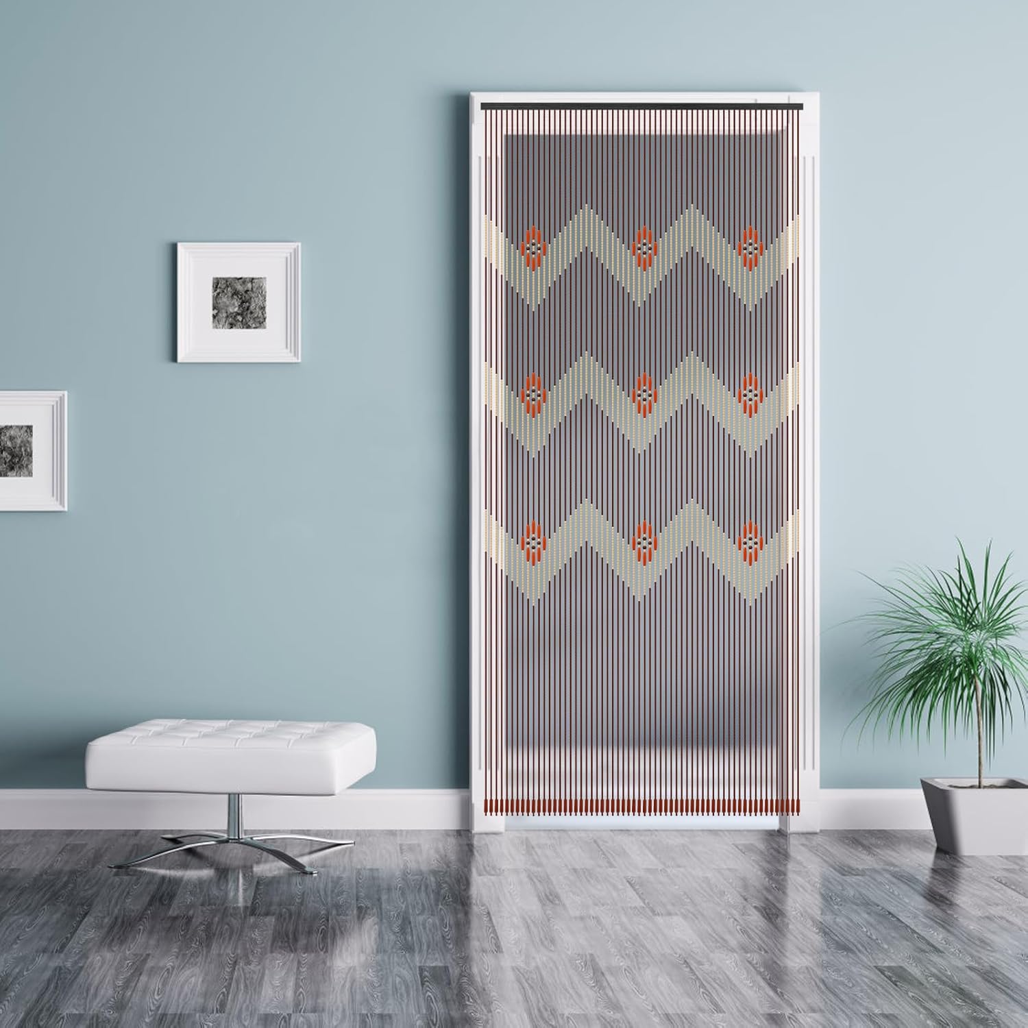 LOYALHEARTDY 60 Strand Bamboo Beaded Curtain
