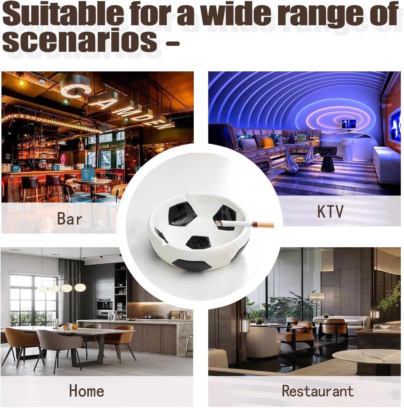 1PCS Soccer Resin Ashtray Creative Sports Decor