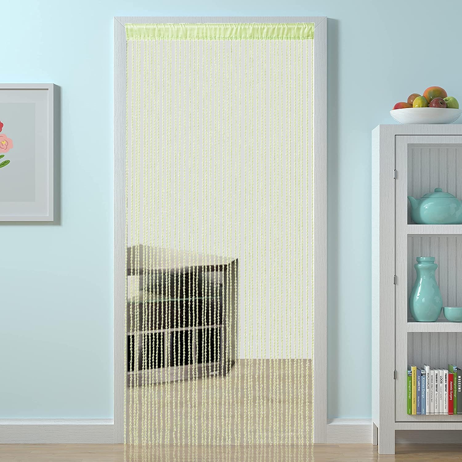 Boho Fringe Curtain for Doorway Privacy 1 Panel 100x220cm