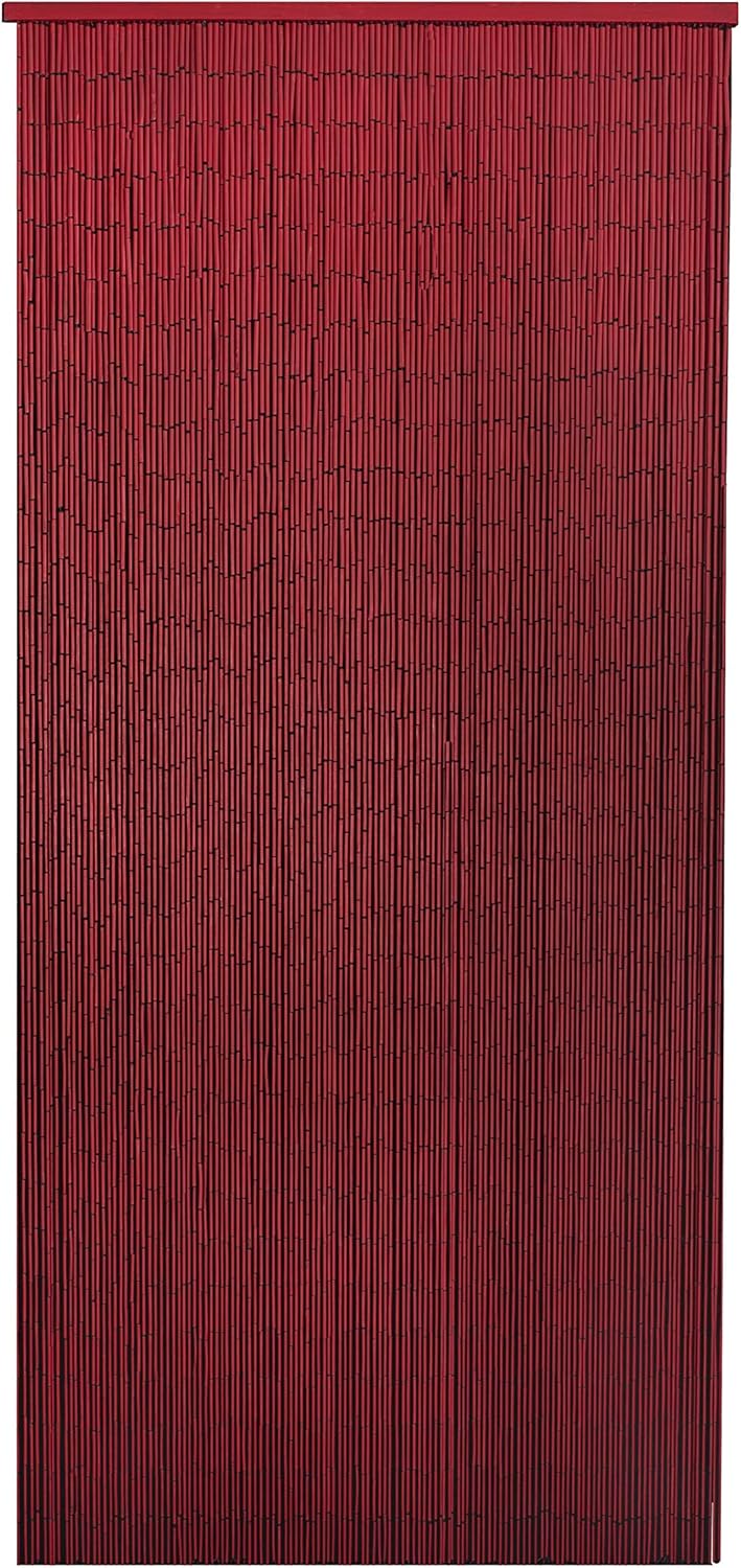 Bamboo Beaded Curtain - Red for Bedroom and Dining Room