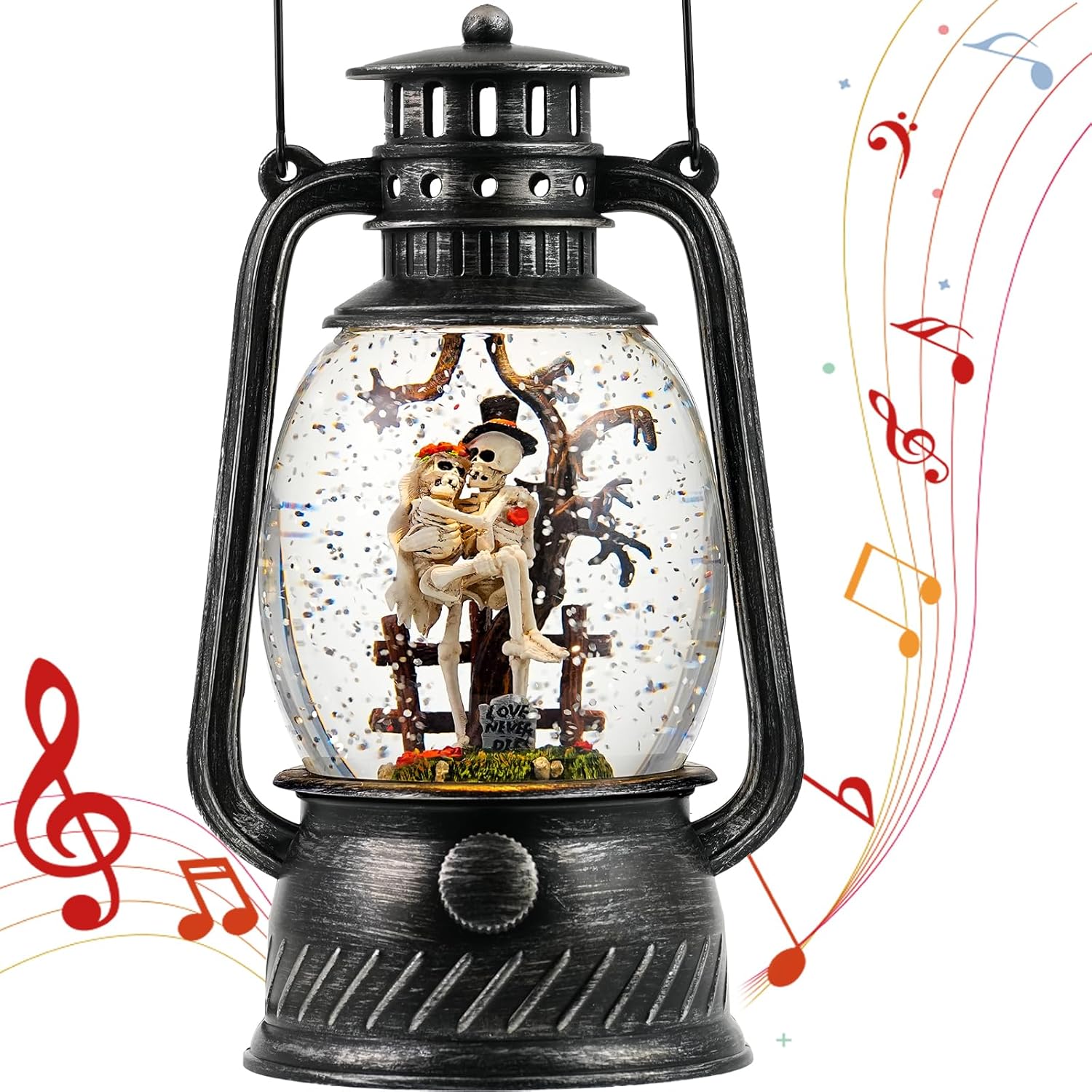 Halloween Snow Globe with Music and Light