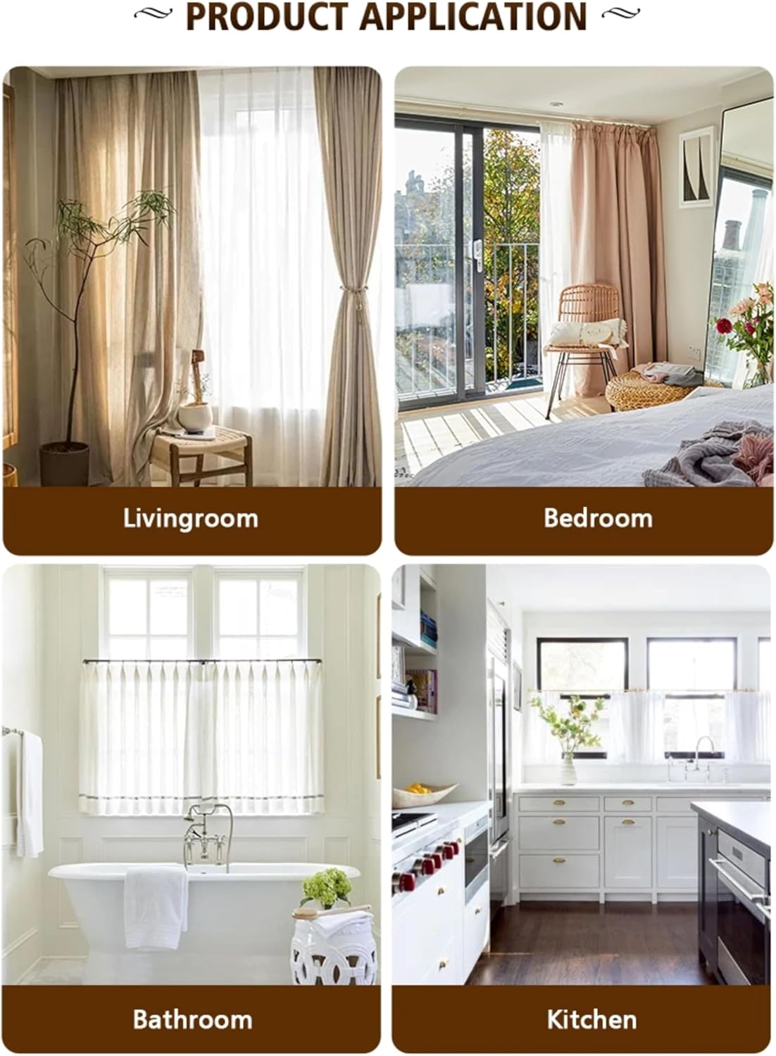 Yafa Home Fashion Heavy Duty Single Adjustable Window Rod