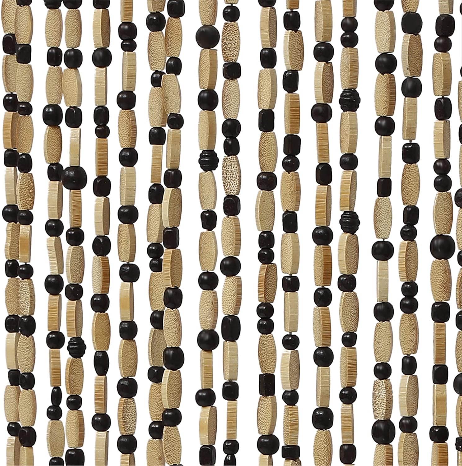 Natural Wood Bamboo Beaded Curtain Room Divider Decorative