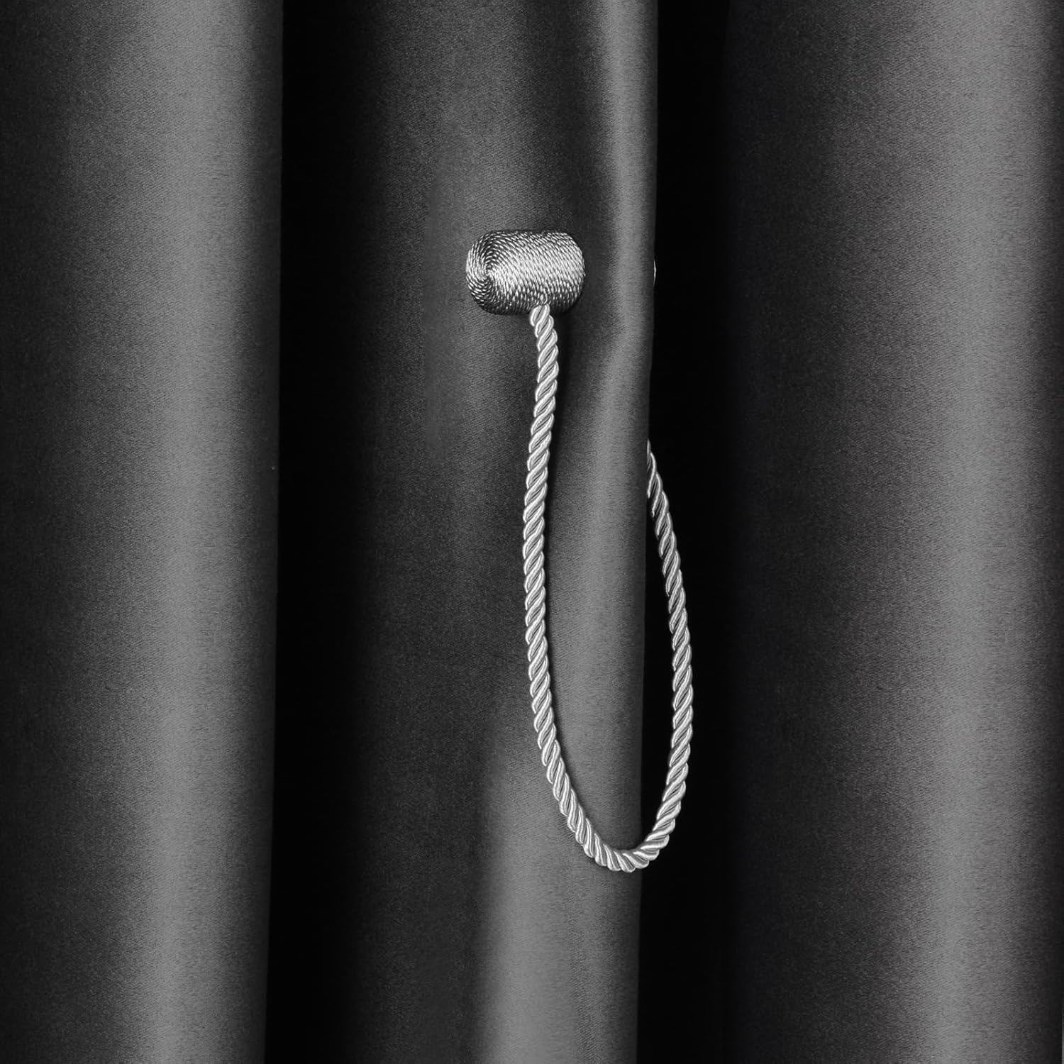 4pcs Strong Magnetic Curtain Holdbacks with Woven Design