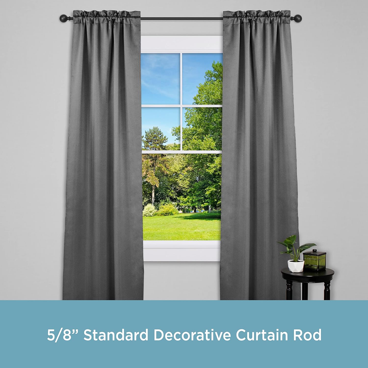 Kenney T71675 Newbury Decorative Curtain Rod with Ball Ends