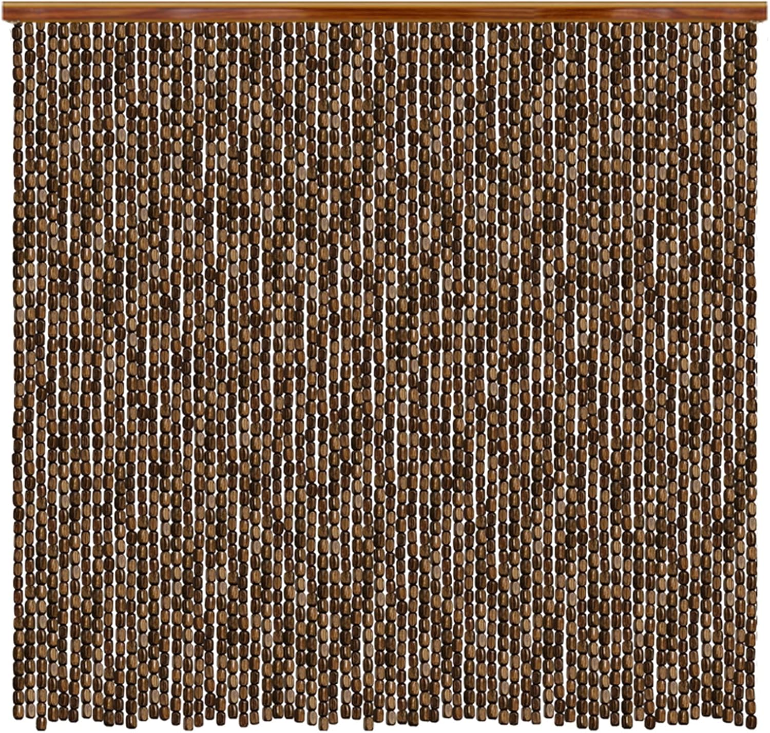 Natural Bamboo Beaded Curtain for Doorways and Decor