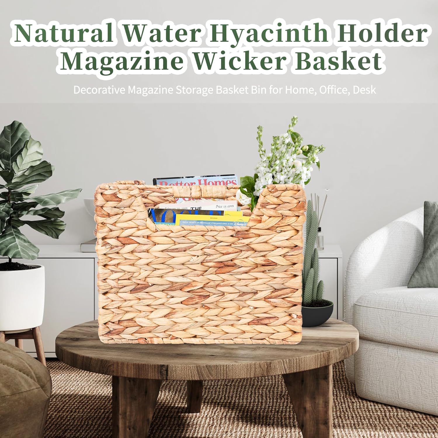 Wicker Magazine Rack - 142 x 114 x 67 Inch