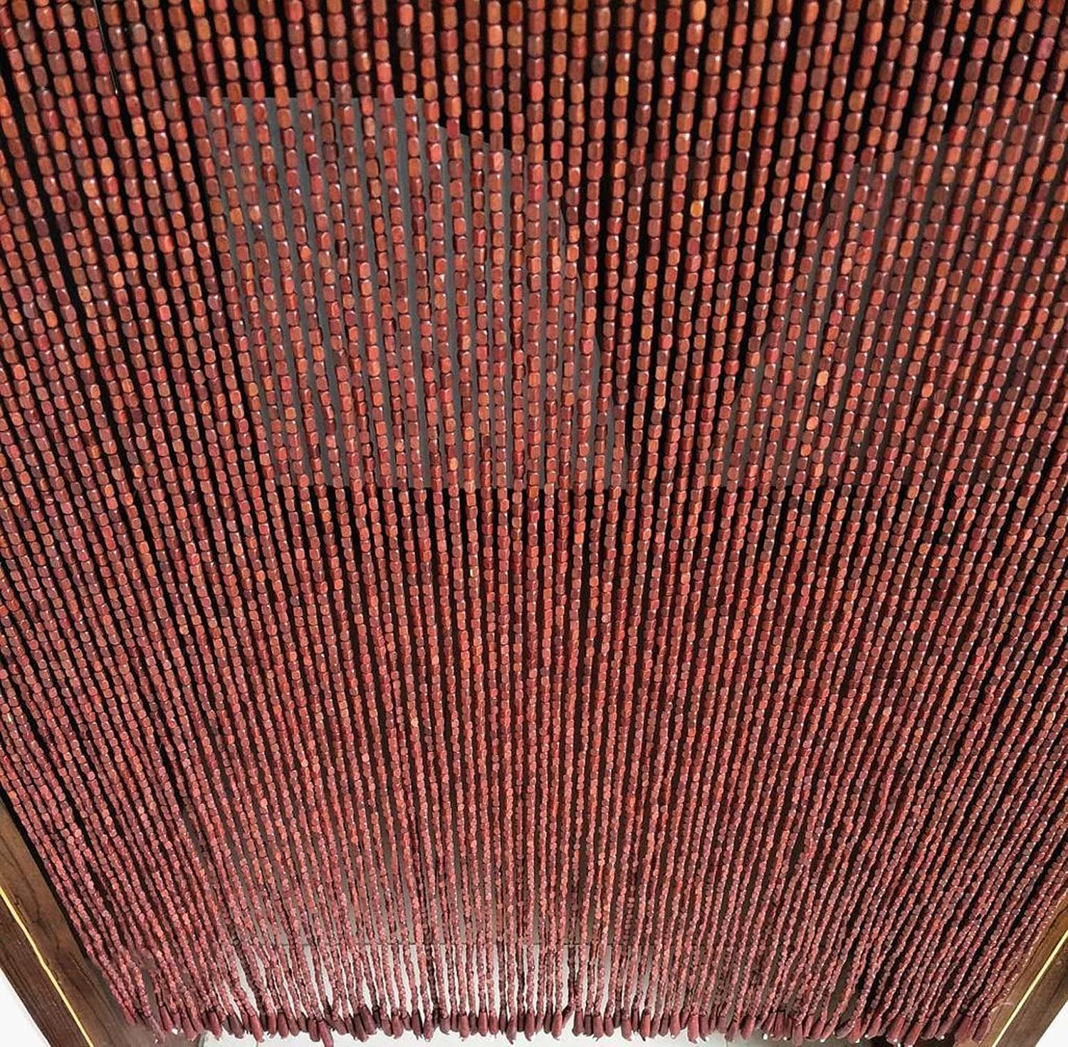 Wcxixo Natural Wooden Beaded Curtain Decorative Panel