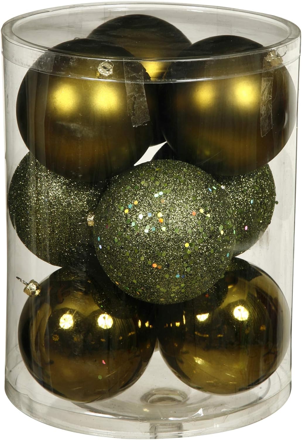 Vickerman Olive 4-Finish Ball Ornament Set 20 per Box