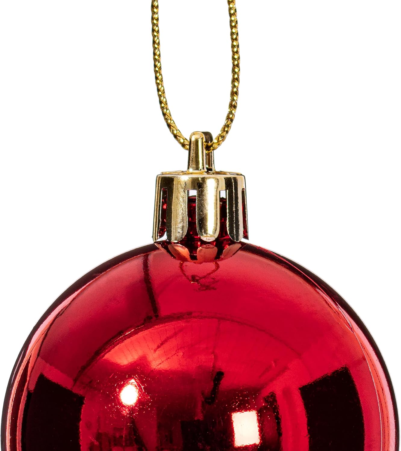 Vickerman Red Ornament Ball Set Shiny and Matte 50 Piece Variety