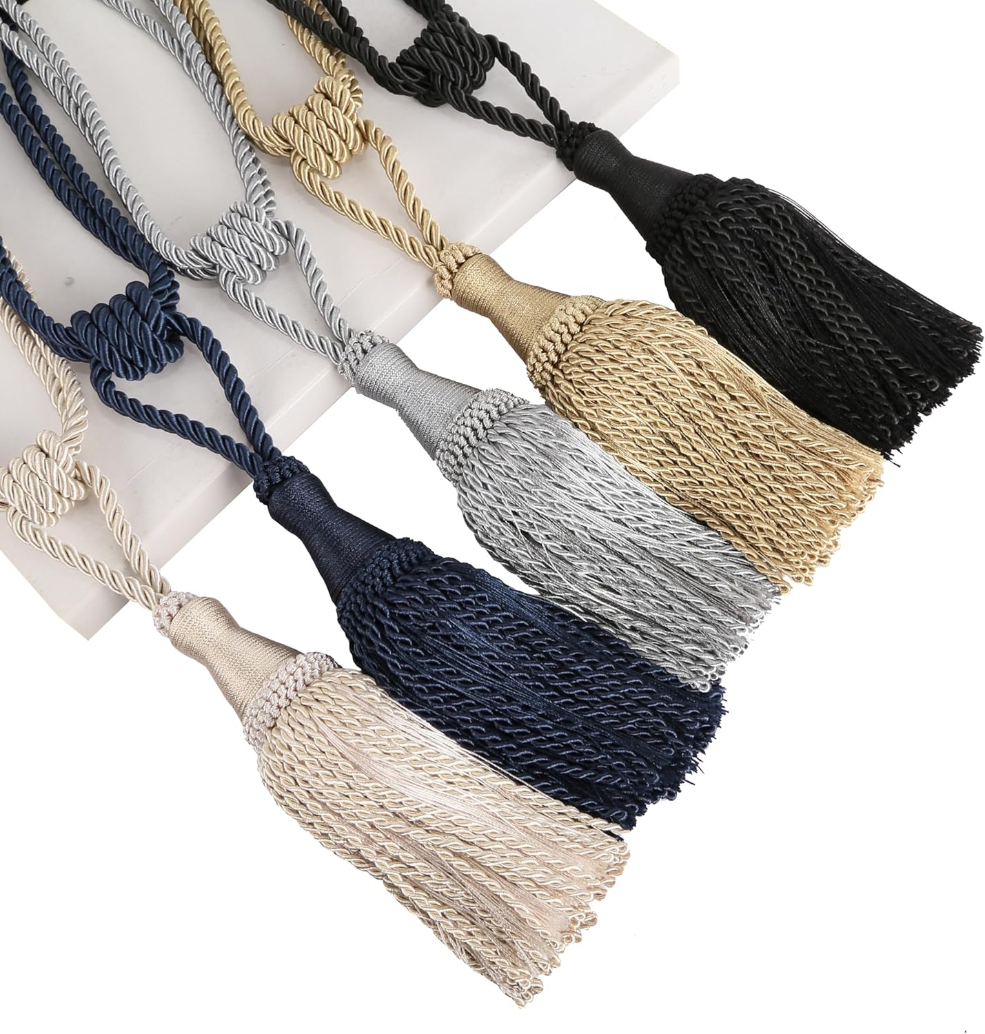 2 Pack Curtain Tiebacks with Tassel Modern Window Holdbacks