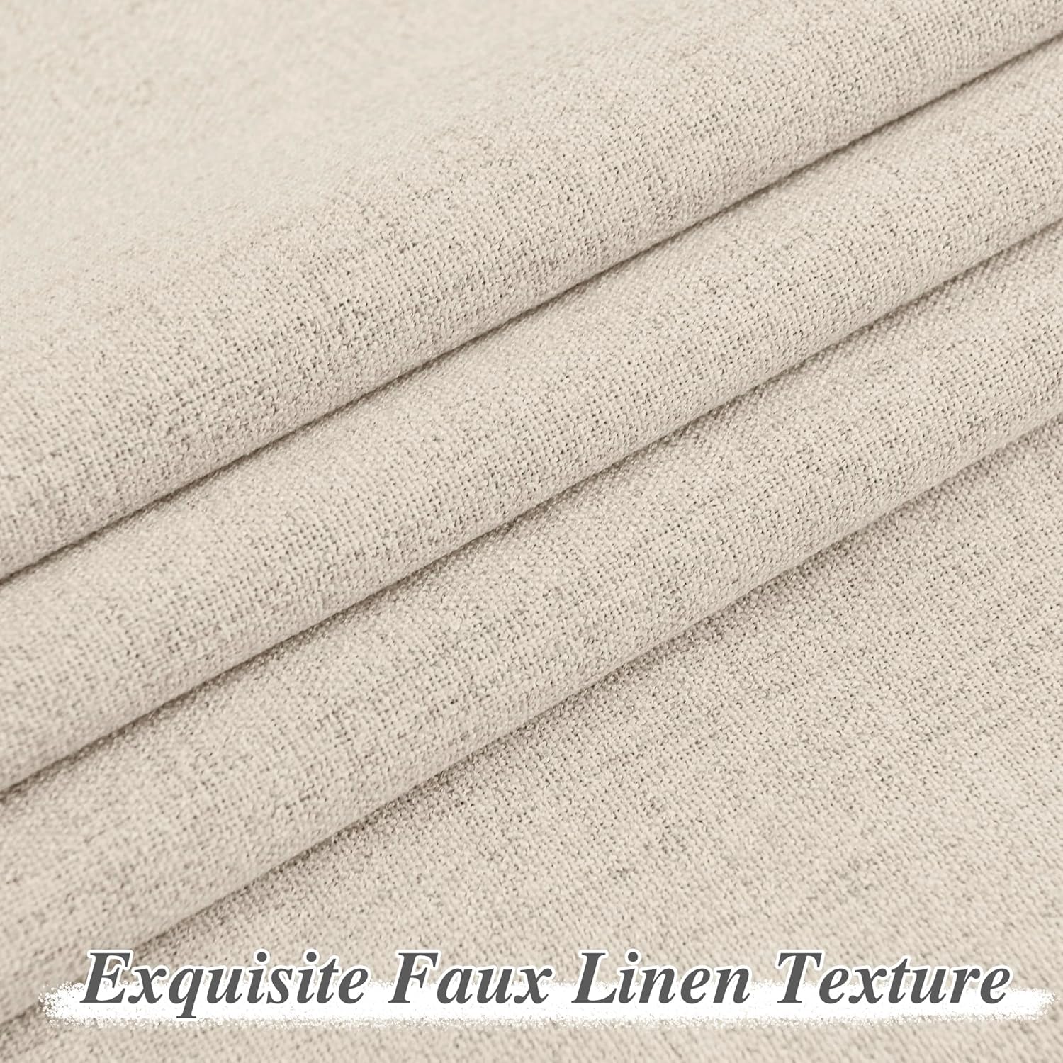 StangH Pinch Pleat Linen Curtains 84 Inches Long 2 Panels Total Room Darkening