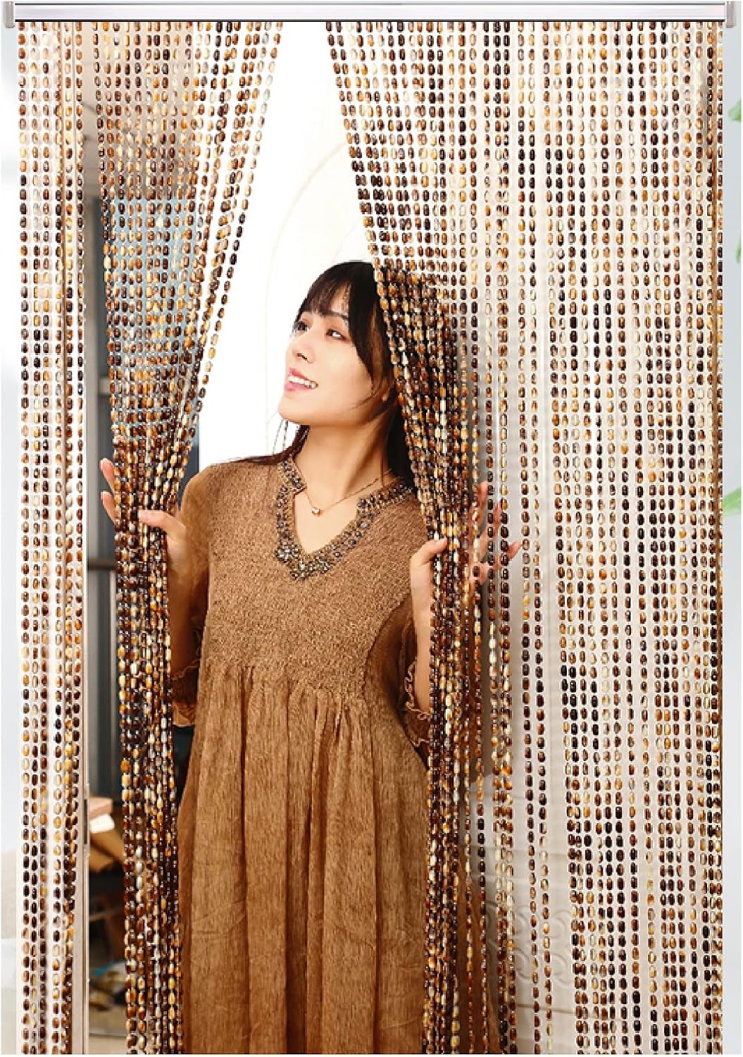 ZHANGQINGXIU Beaded Curtain for Doorways and Room Dividers